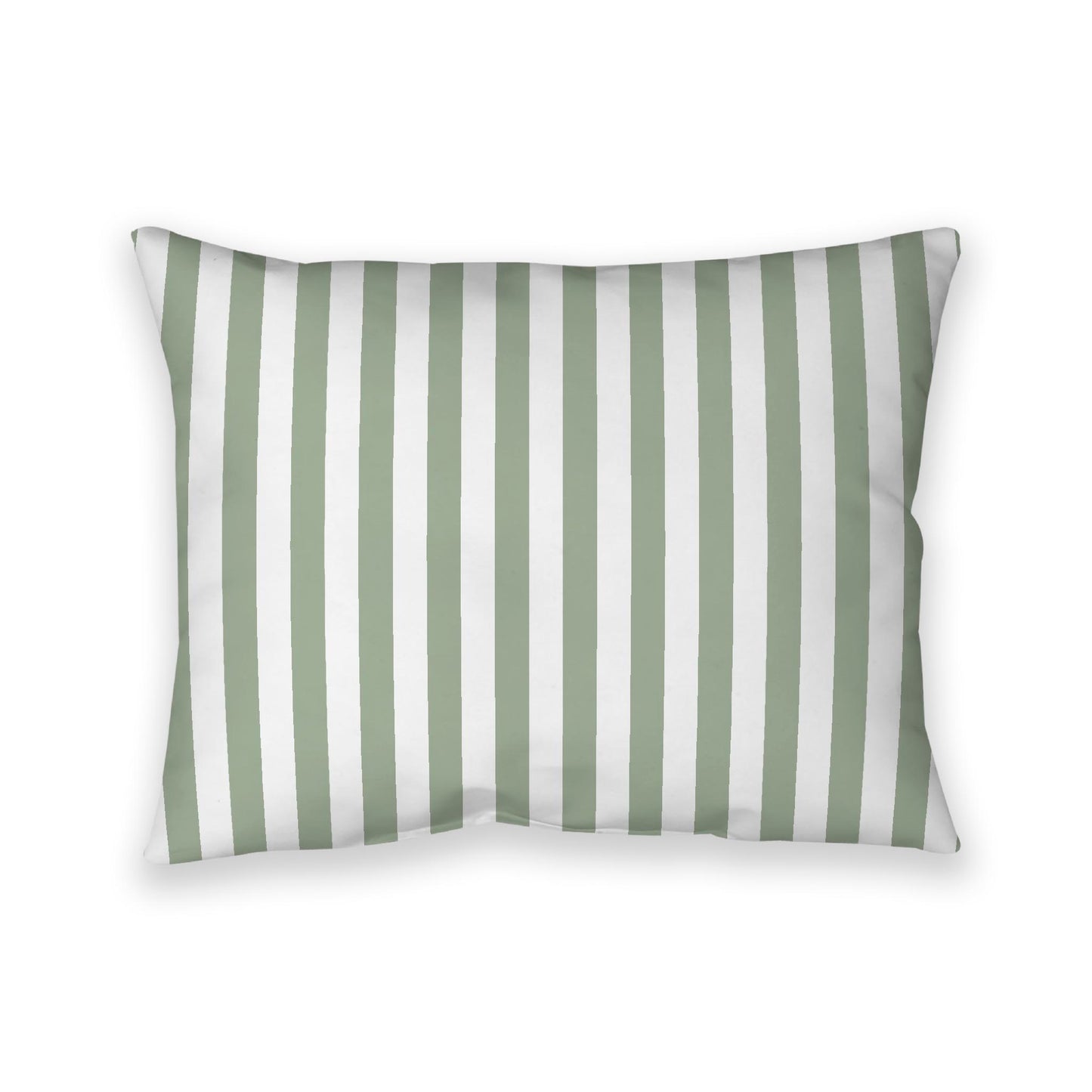 Off-White Cotton Canvas Cushion Covers with Green Bars on Front, CACU-1052-051