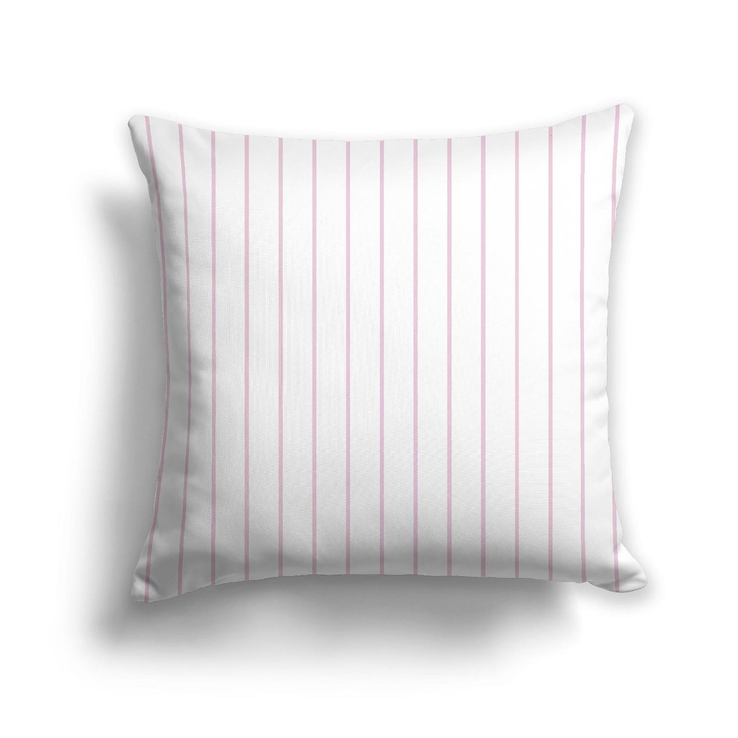 Off-White Cotton Canvas Cushion Covers with Fine Pink Stripes on Front, CACU-1081-151