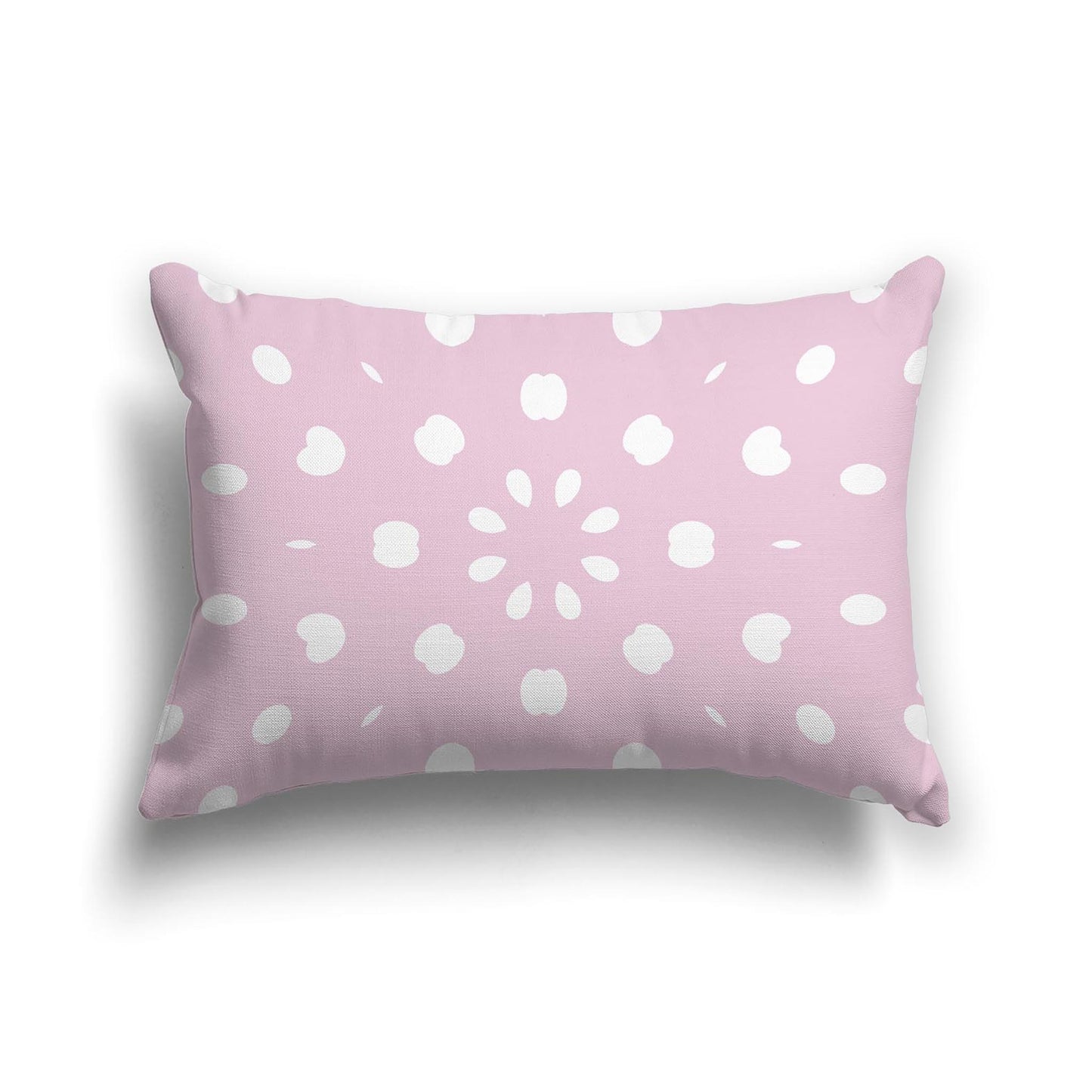Pink Cotton Canvas Cushion Covers with Off-White Burst Pattern on Front, CACU-1081-232