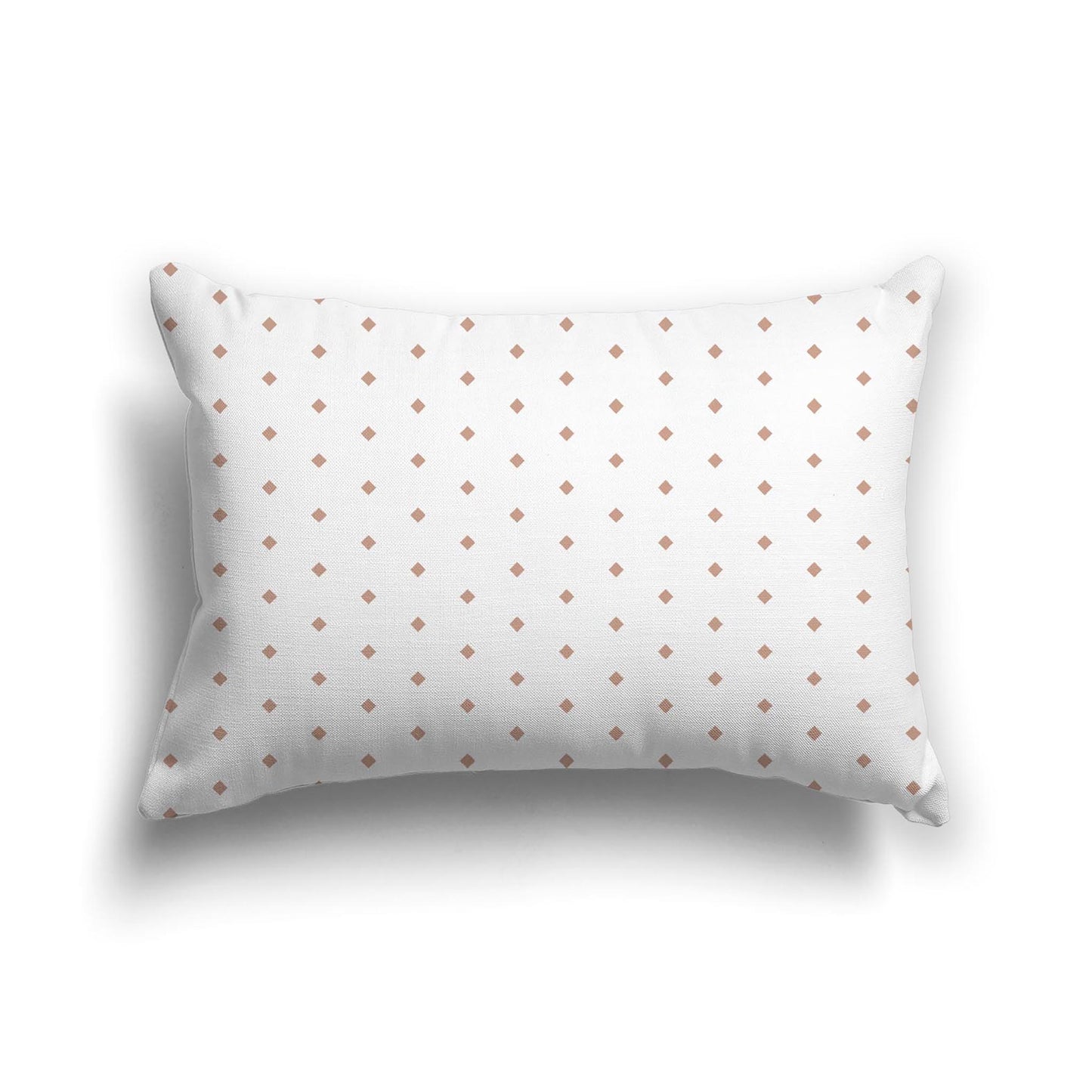 Off-White Cotton Canvas Cushion Covers with Fine Salmon Diamonds on Front, CACU-1139-111