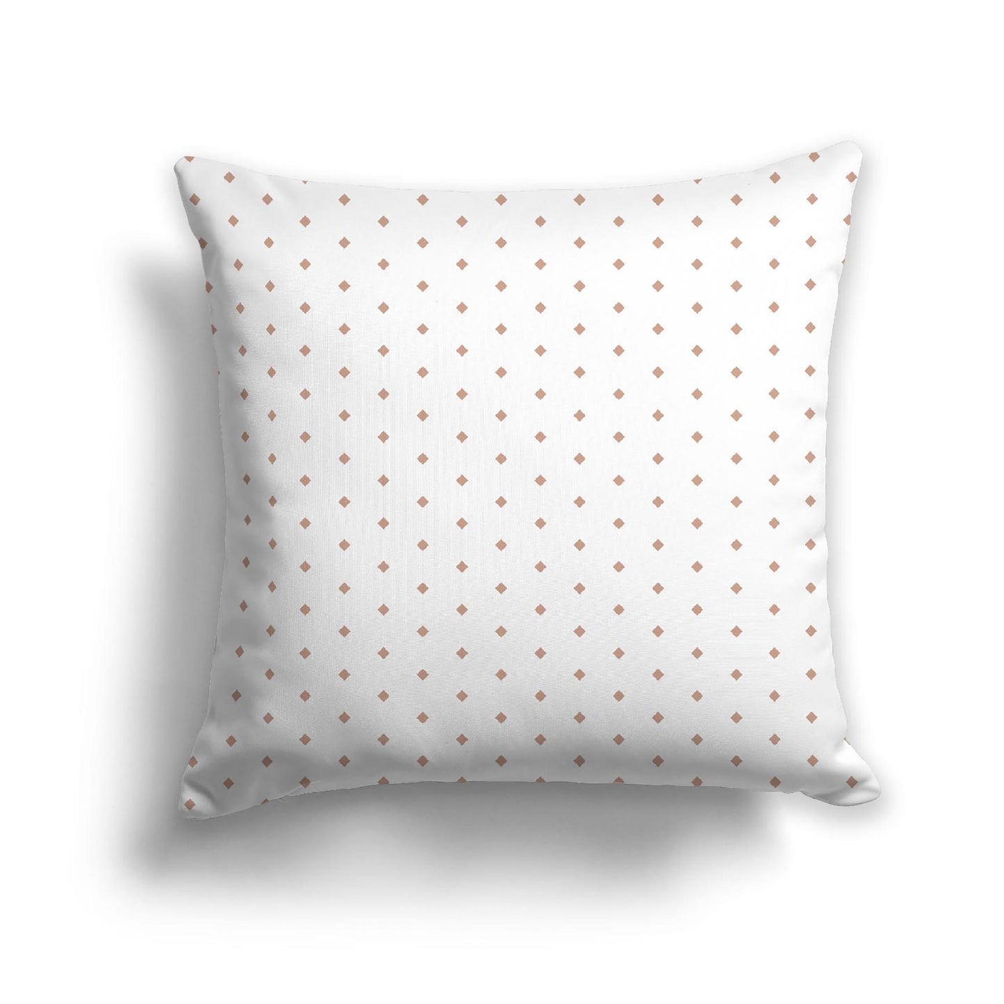 Off-White Cotton Canvas Cushion Covers with Fine Salmon Diamonds on Front, CACU-1139-111