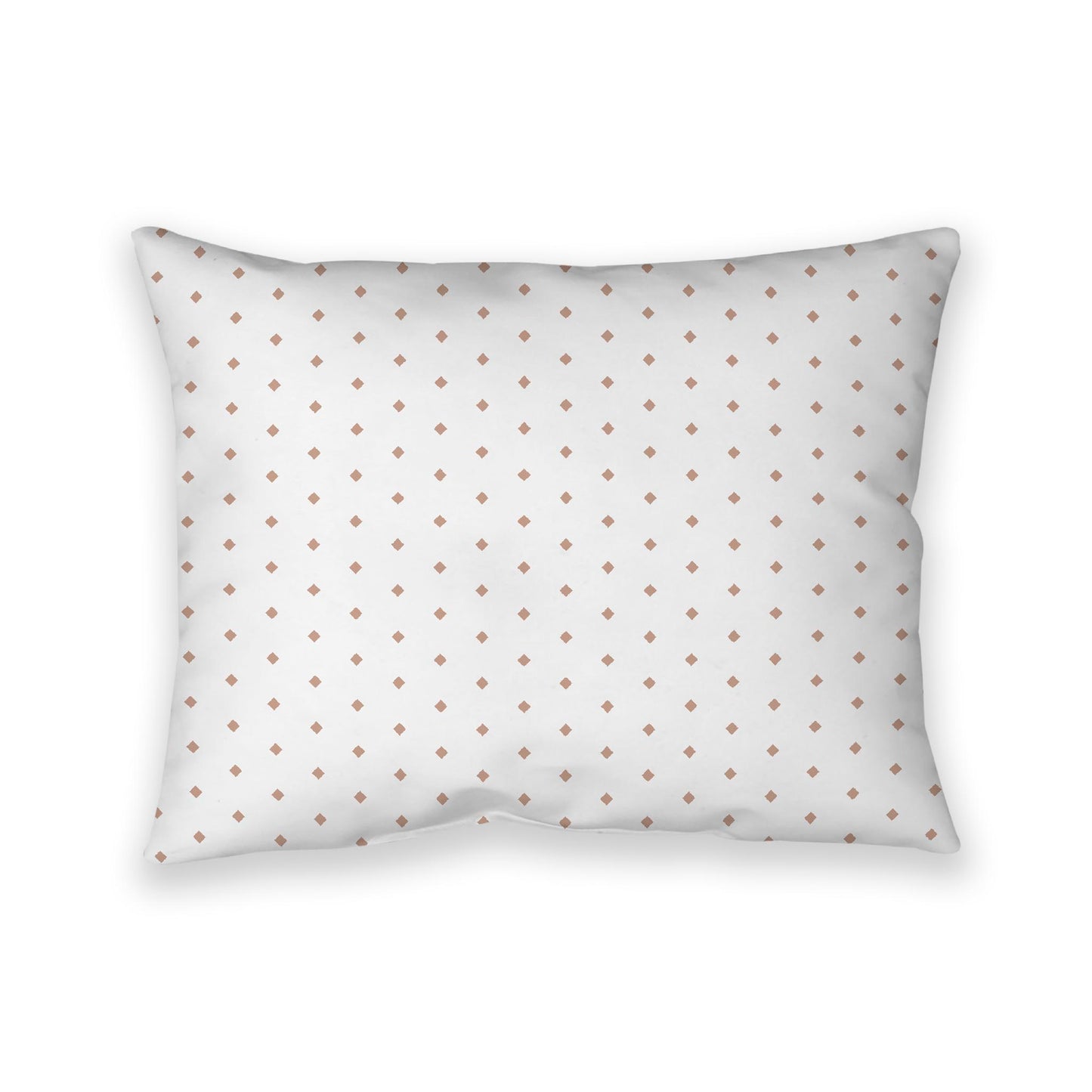 Off-White Cotton Canvas Cushion Covers with Fine Salmon Diamonds on Front, CACU-1139-111