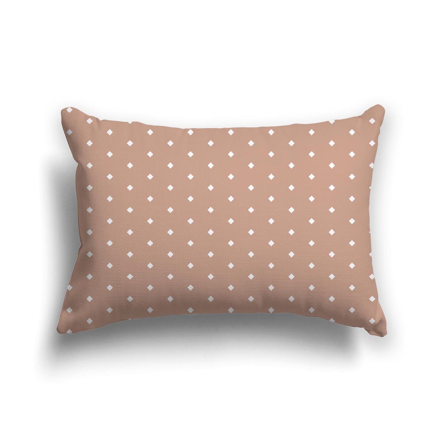 Salmon Cotton Canvas Cushion Covers with Fine Off-White Diamonds on Front, CACU-1139-112