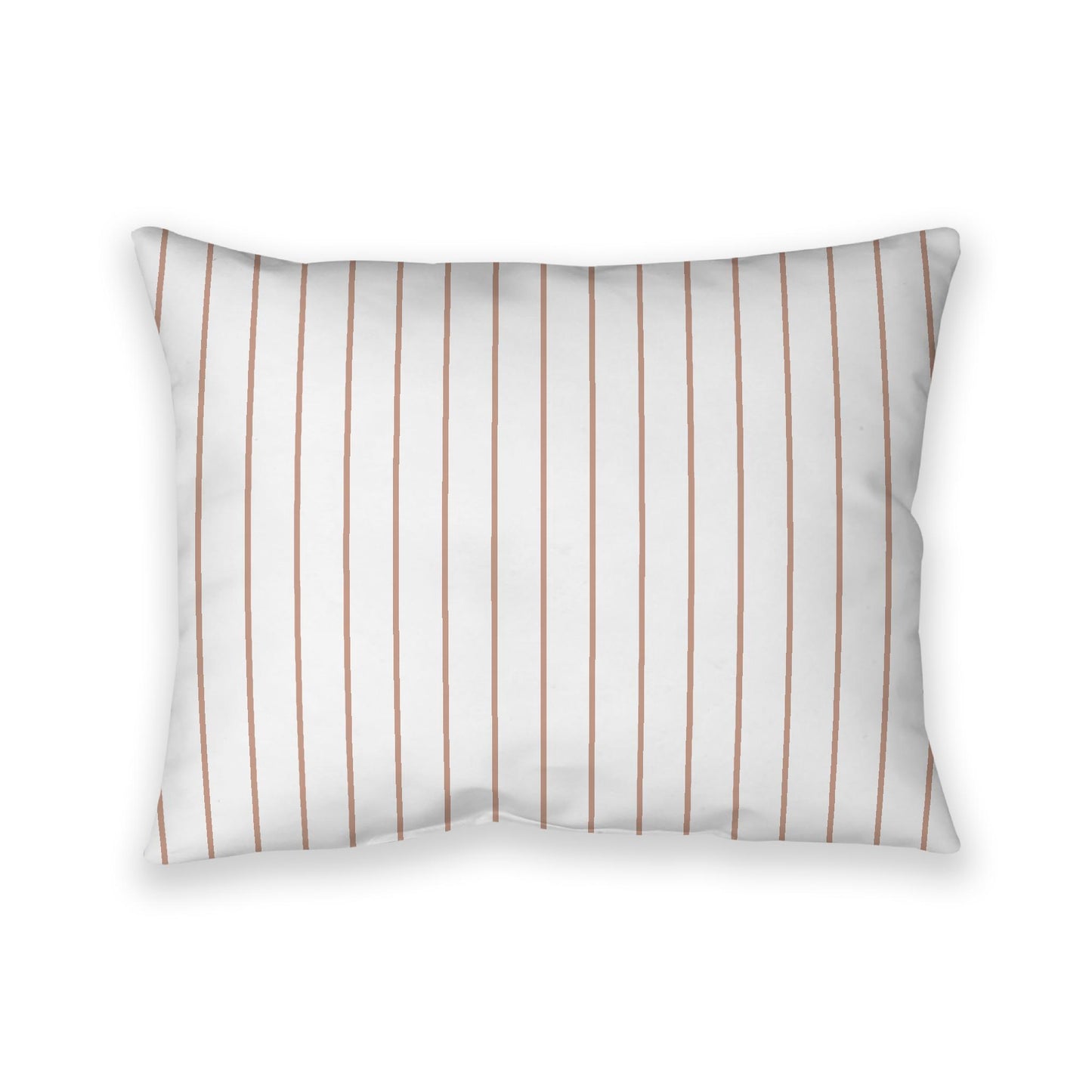 Off-White Cotton Canvas Cushion Covers with Fine Salmon Stripes on Front, CACU-1139-151