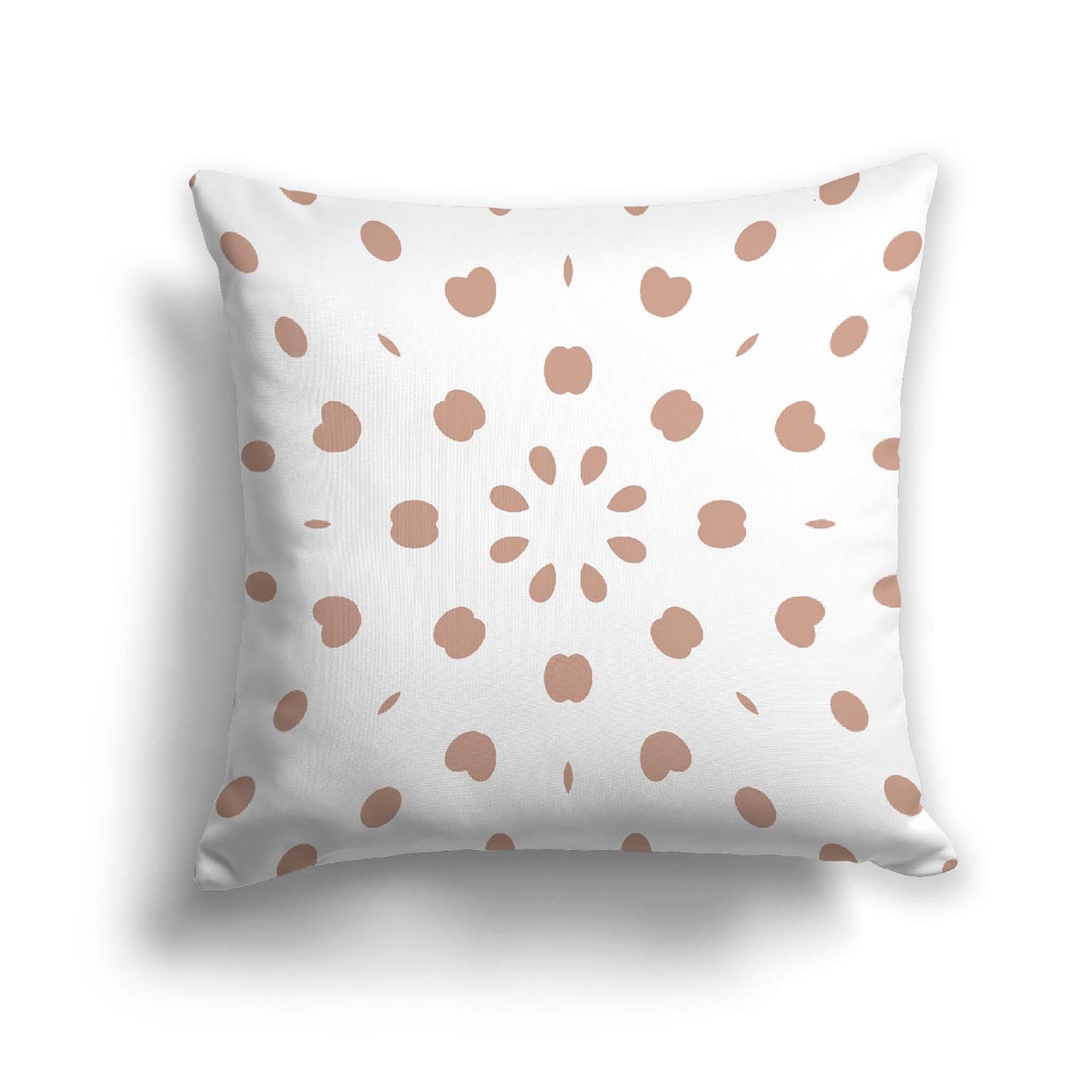 Off-White Cotton Canvas Cushion Covers with Salmon Burst Pattern on Front, CACU-1139-231