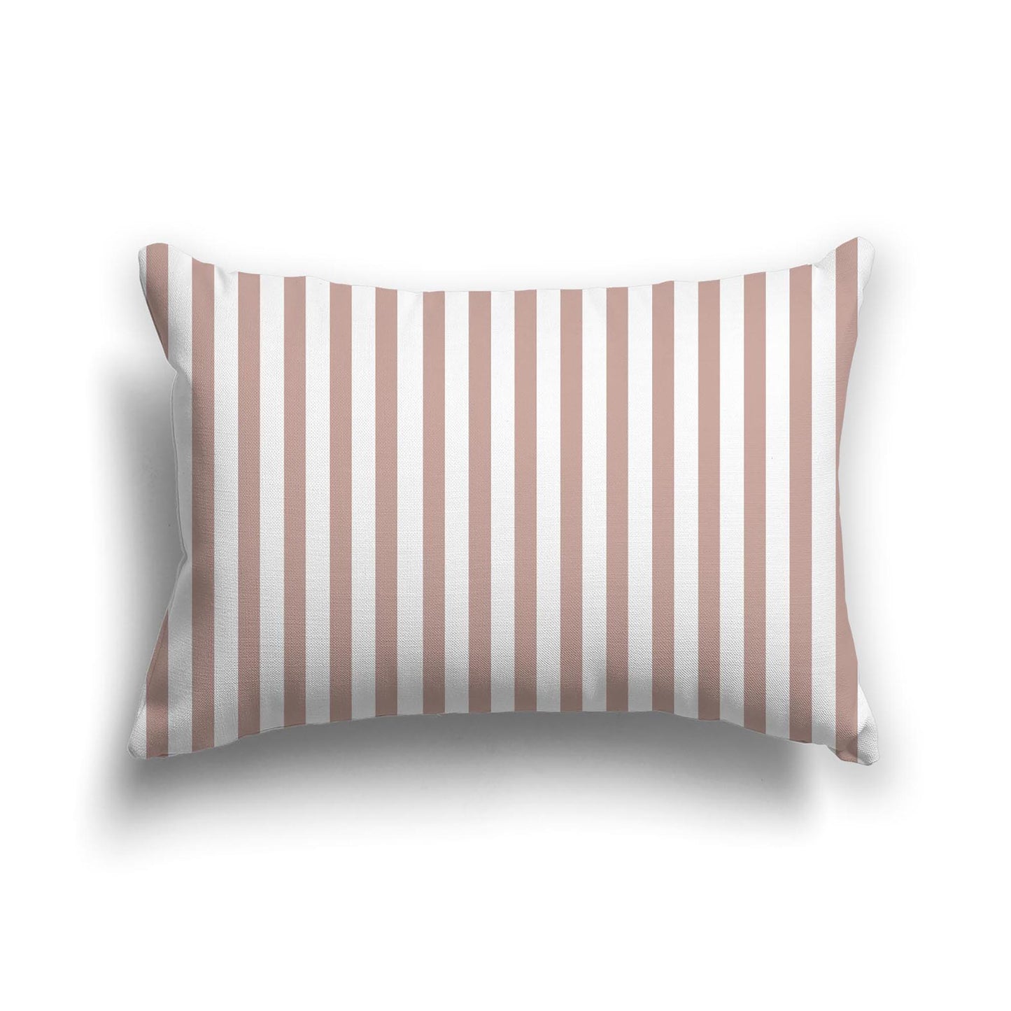 Off-White Cotton Canvas Cushion Covers with Thin Salmon Bars on Front, CACU-1139-241