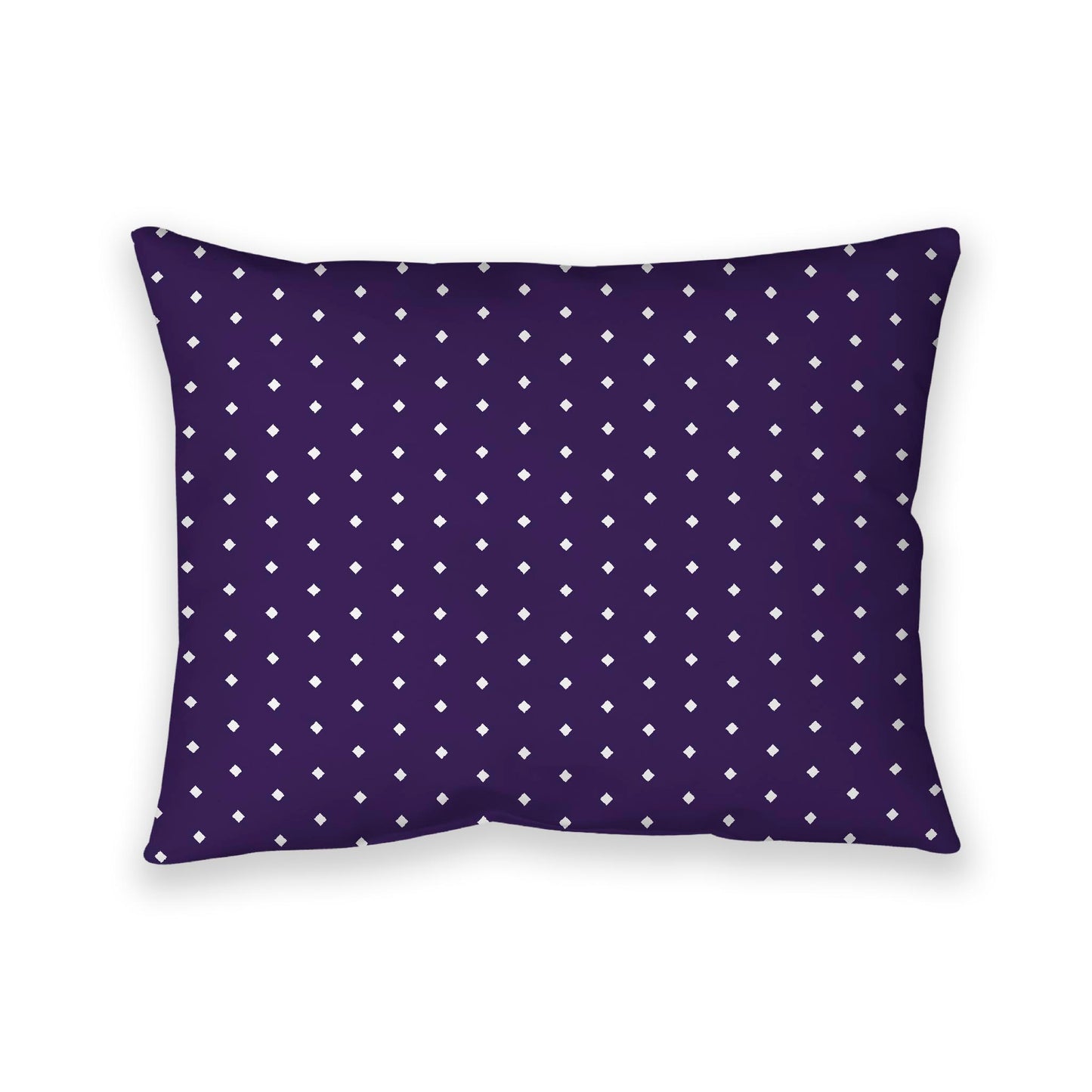 Purple Cotton Canvas Cushion Covers with Fine Off-White Diamonds on Front, CACU-1143-112