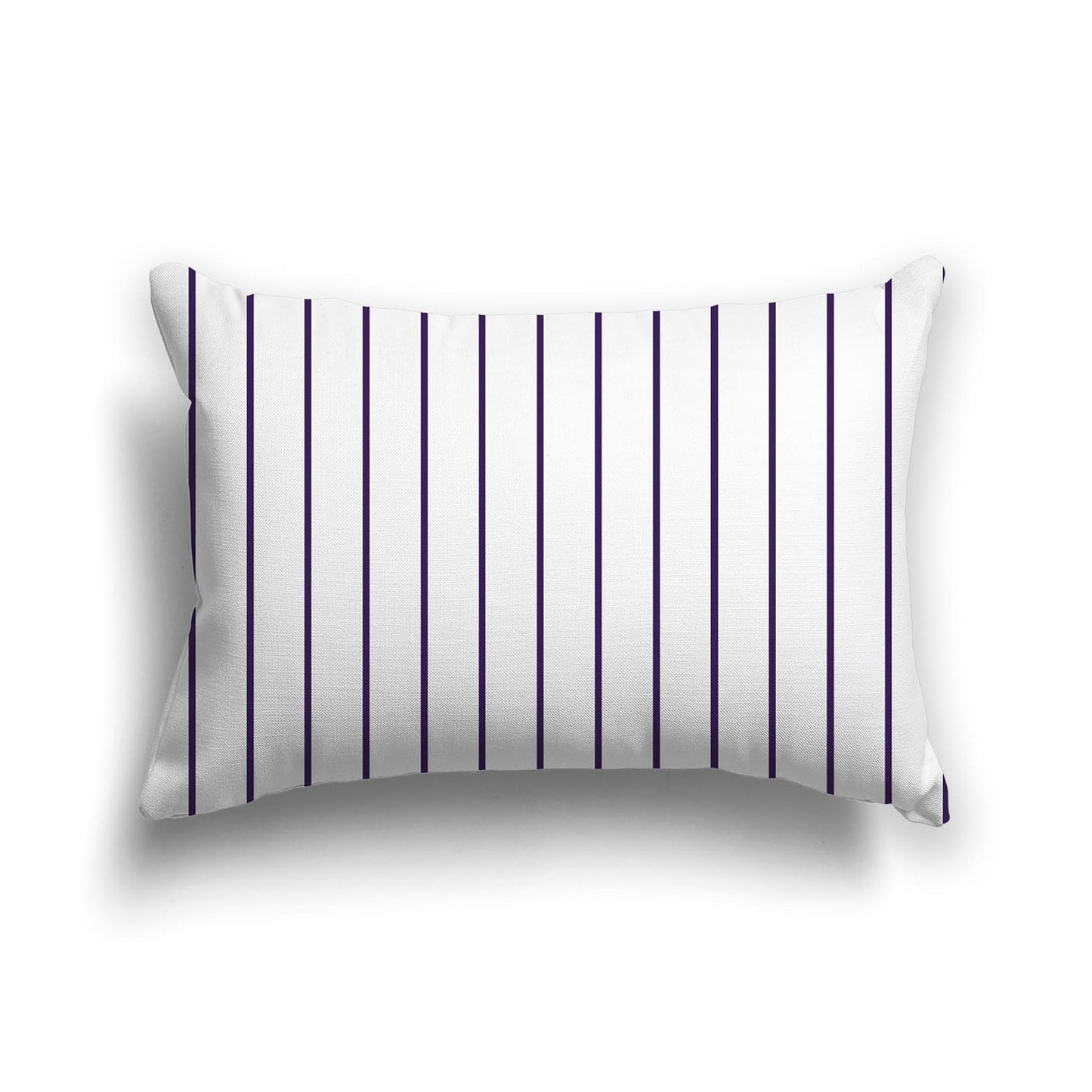 Off-White Cotton Canvas Cushion Covers with Fine Purple Stripes on Front, CACU-1143-151