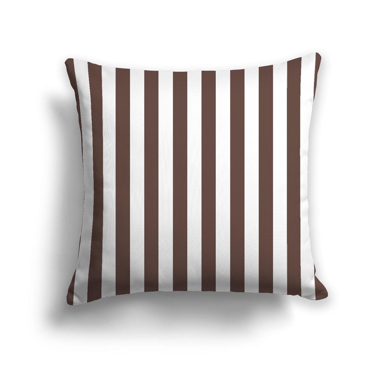Off-White Cotton Canvas Cushion Covers with Brown Bars on Front, CACU-1161-051