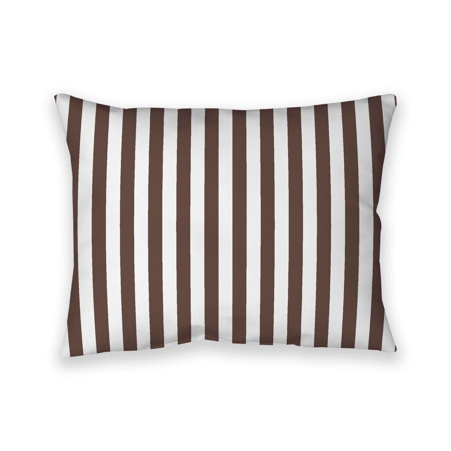Off-White Cotton Canvas Cushion Covers with Brown Bars on Front, CACU-1161-051