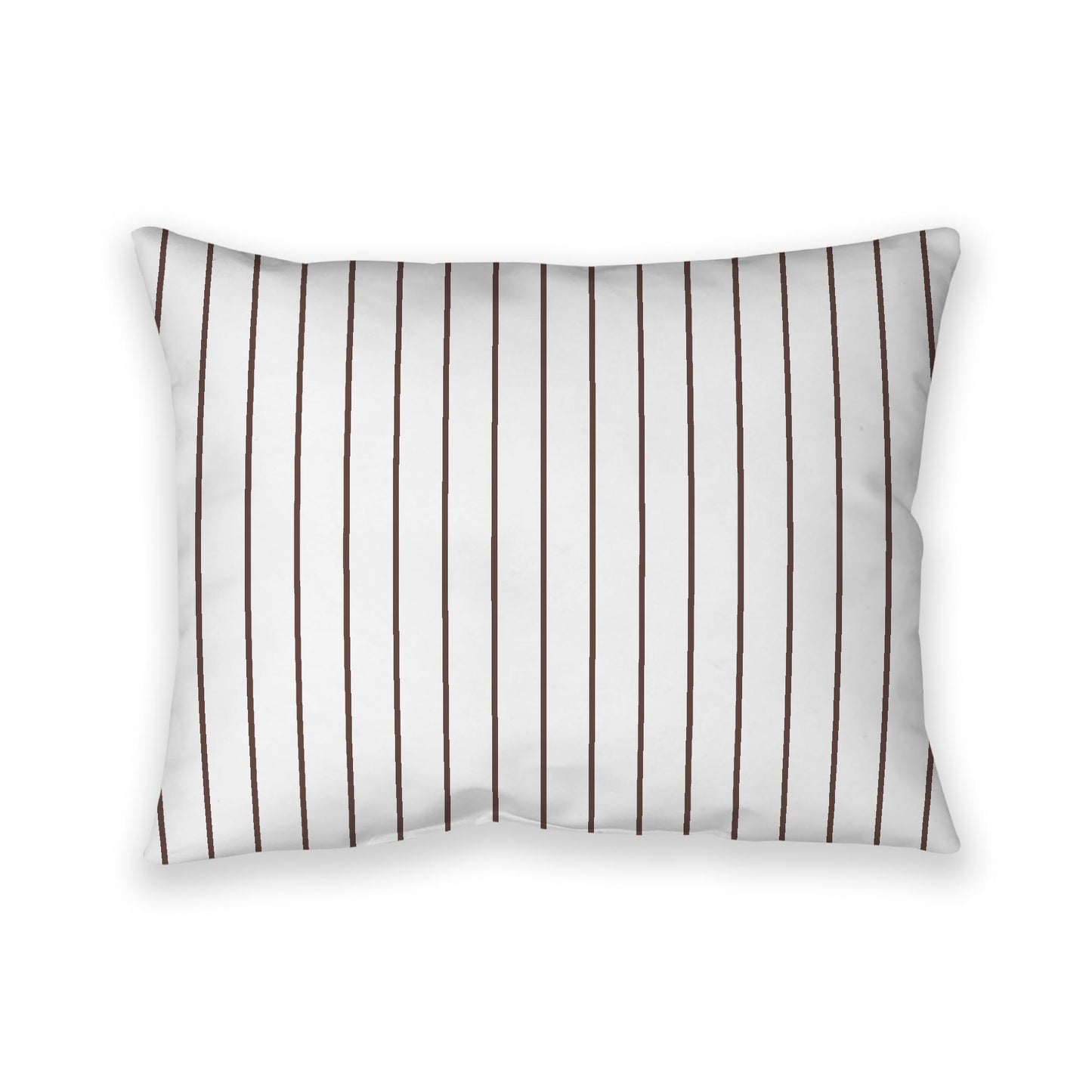 Off-White Cotton Canvas Cushion Covers with Fine Brown Stripes on Front, CACU-1161-151