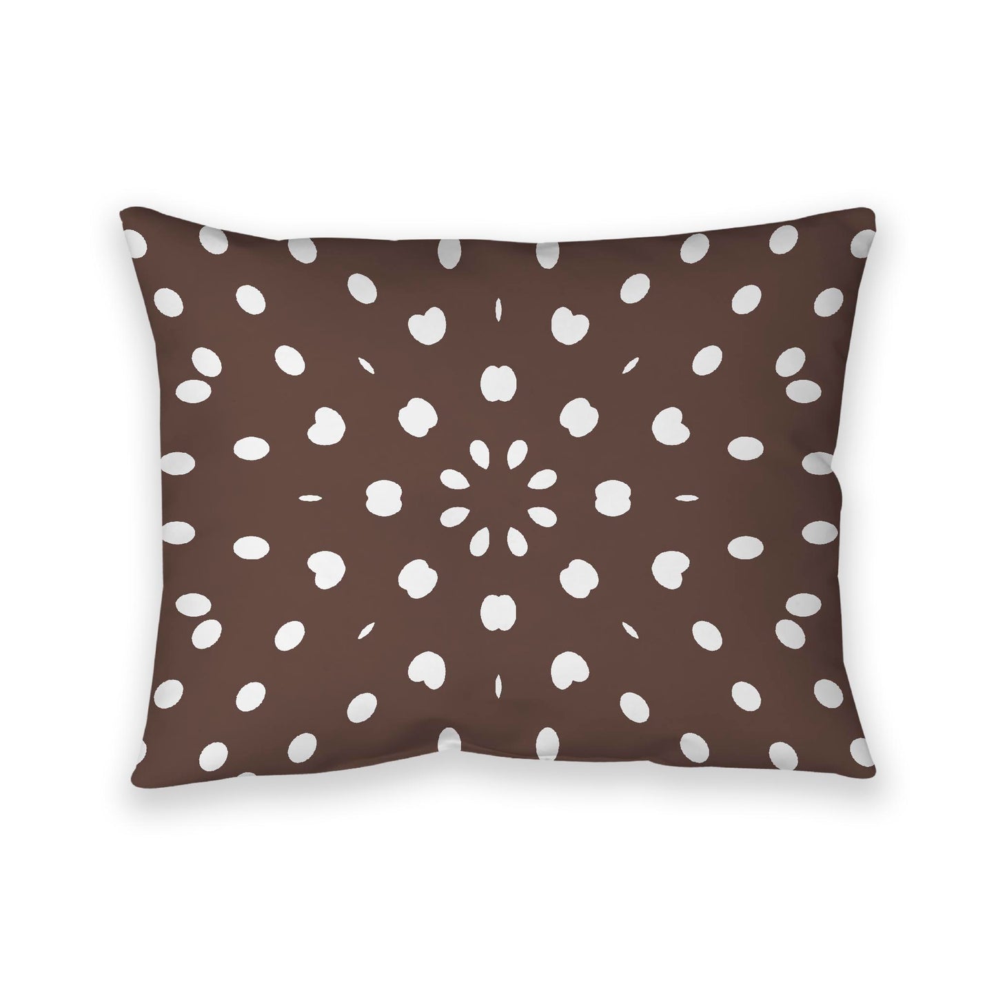 Brown Cotton Canvas Cushion Covers with Off-White Burst Pattern on Front, CACU-1161-232