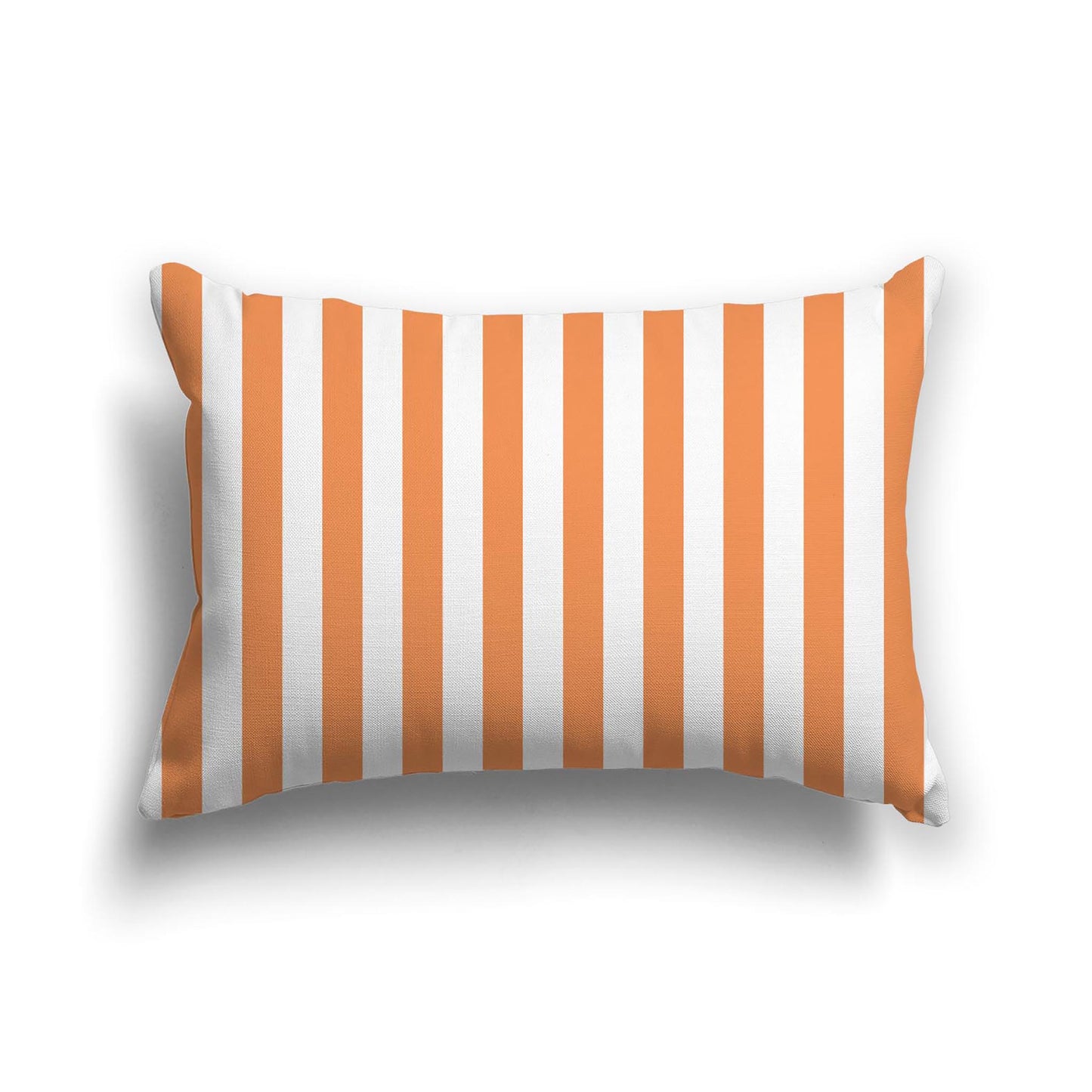 Off-White Cotton Canvas Cushion Covers with Orange Bars on Front, CACU-1181-051