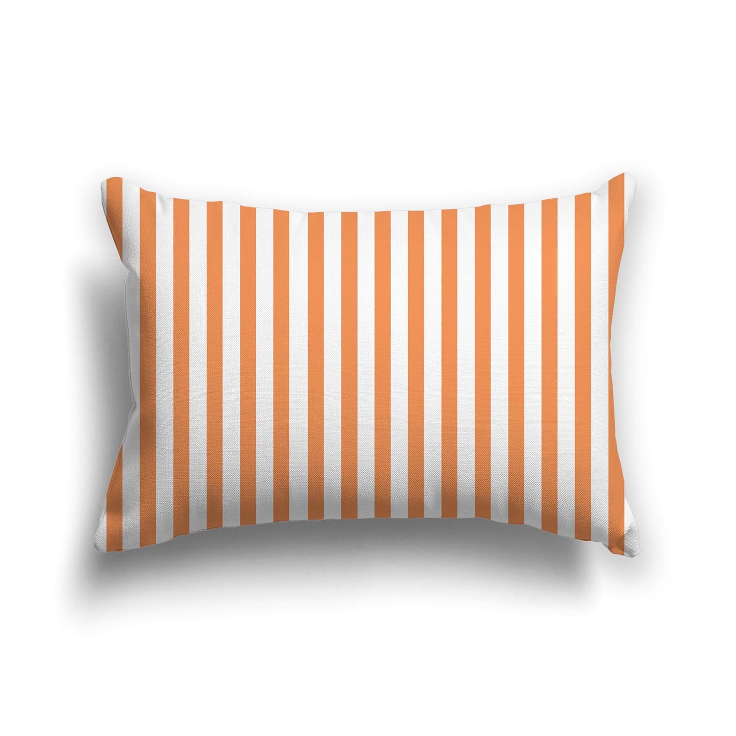 Off-White Cotton Canvas Cushion Covers with Thin Orange Bars on Front, CACU-1181-241