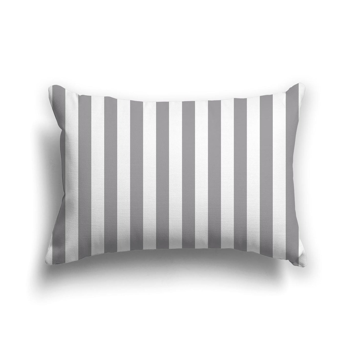 Off-White Cotton Canvas Cushion Covers with Grey Bars on Front, CACU-1203-051