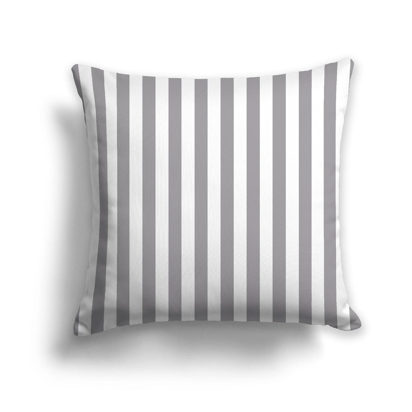 Off-White Cotton Canvas Cushion Covers with Grey Bars on Front, CACU-1203-051