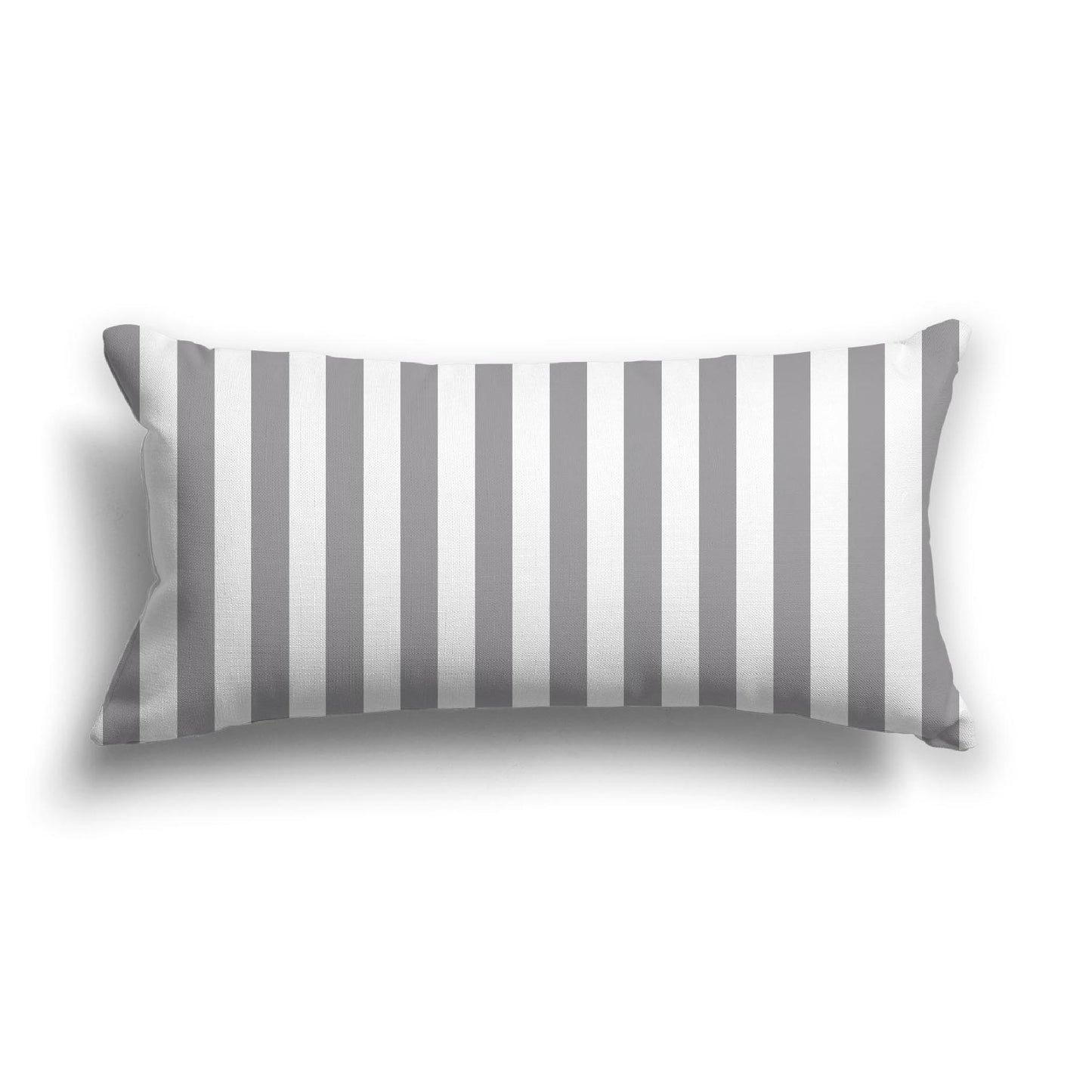 Off-White Cotton Canvas Cushion Covers with Grey Bars on Front, CACU-1203-051