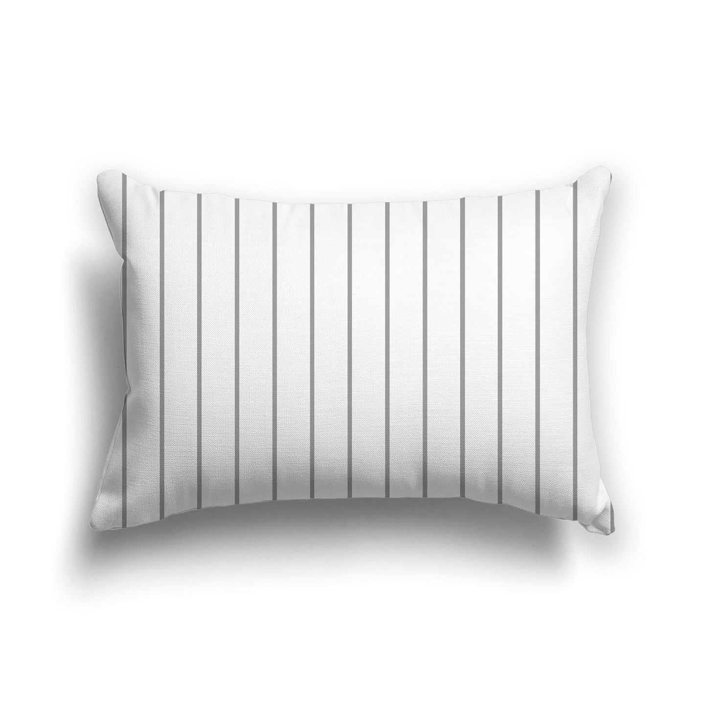 Off-White Cotton Canvas Cushion Covers with Fine Grey Stripes on Front, CACU-1203-151