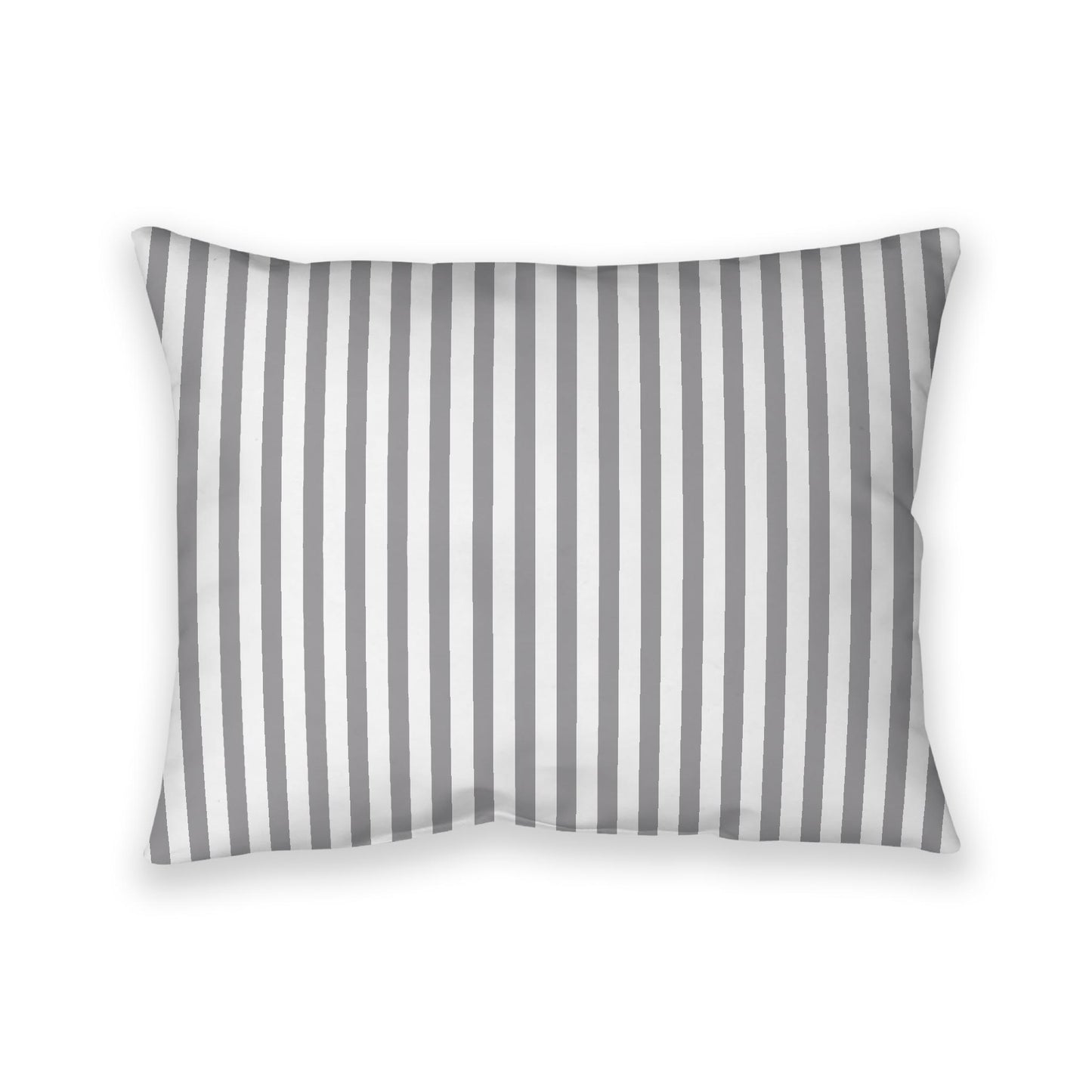 Off-White Cotton Canvas Cushion Covers with Thin Grey Bars on Front, CACU-1203-241