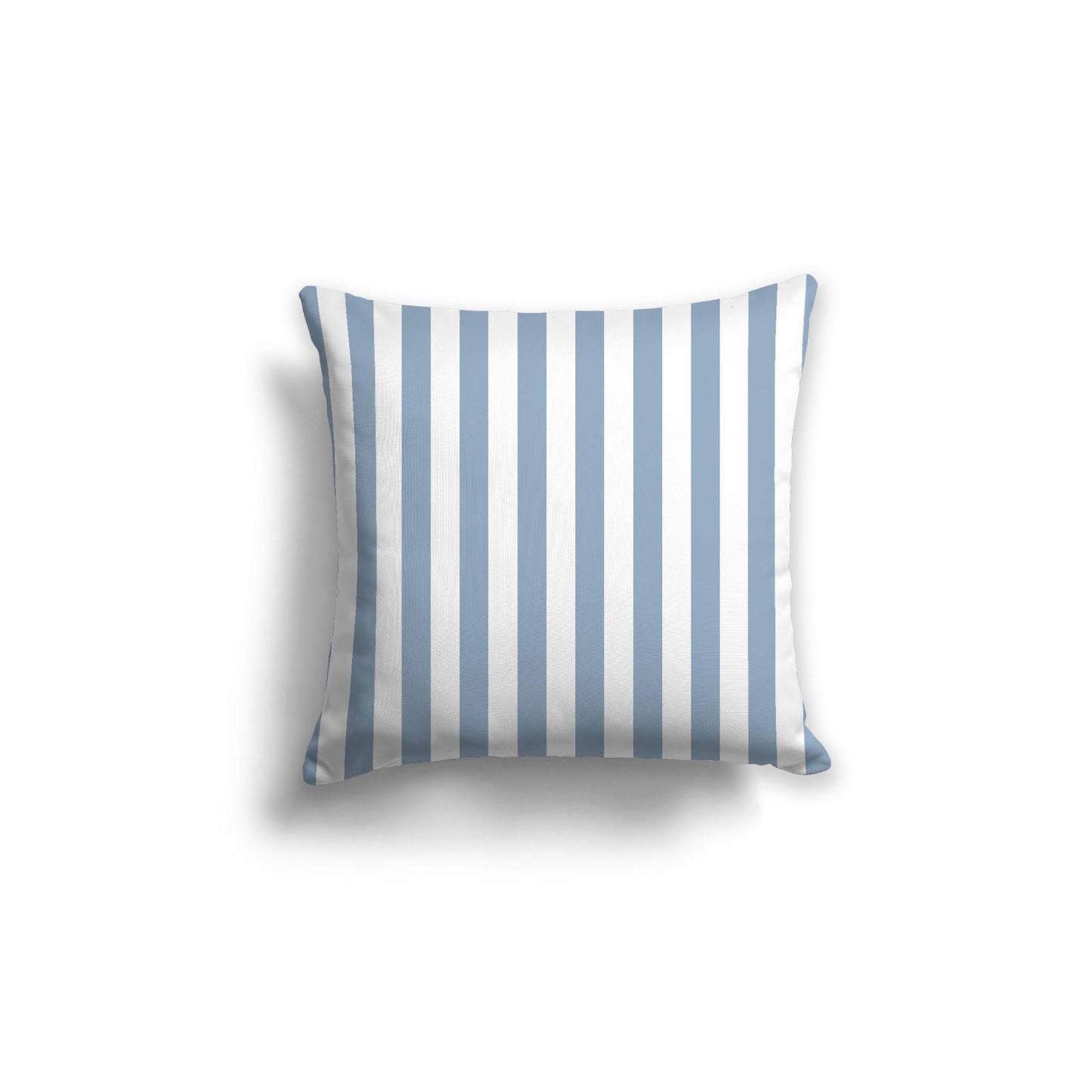 Off-White Cotton Canvas Cushion Covers with Blue Bars on Front, CACU-1231-051