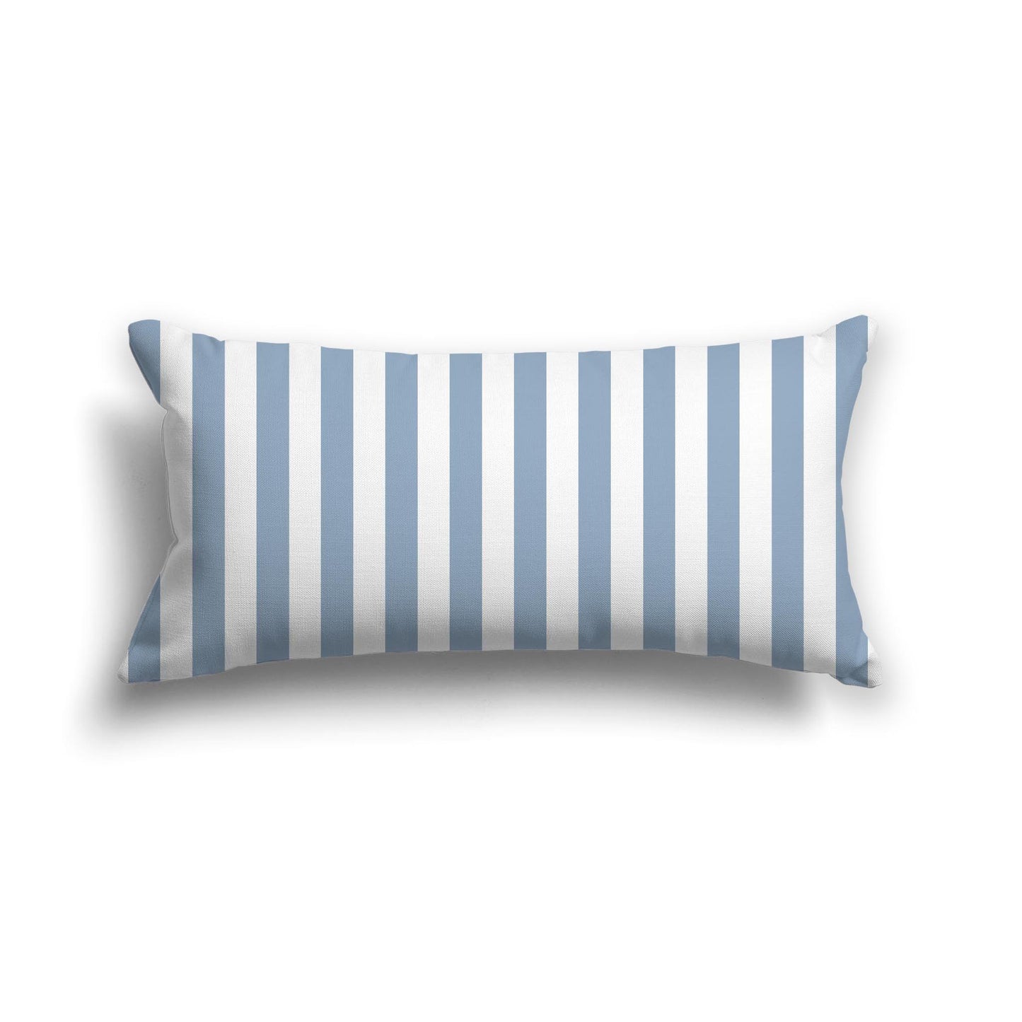 Off-White Cotton Canvas Cushion Covers with Blue Bars on Front, CACU-1231-051
