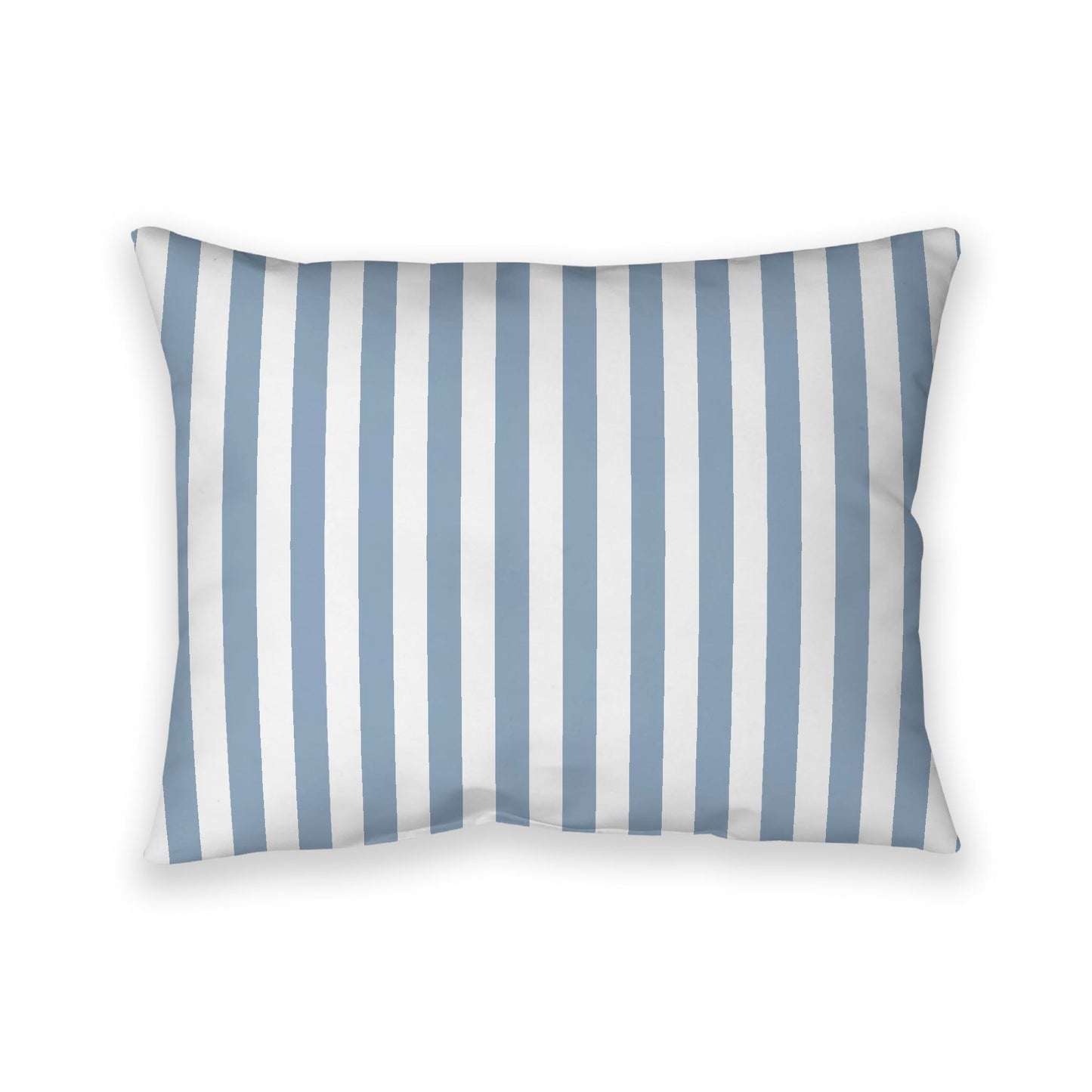 Off-White Cotton Canvas Cushion Covers with Blue Bars on Front, CACU-1231-051