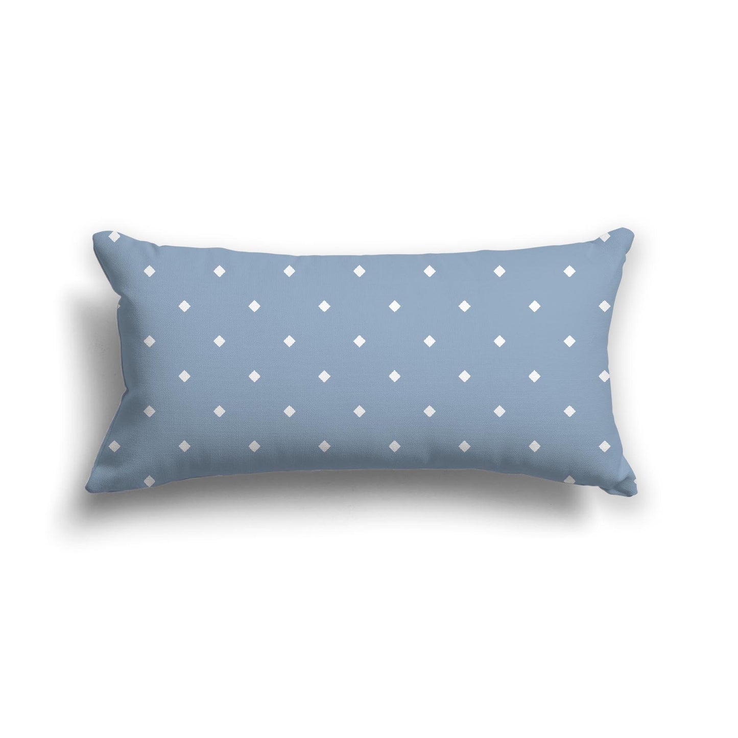 Blue Cotton Canvas Cushion Covers with Off-White Diamonds on Front, CACU-1231-102