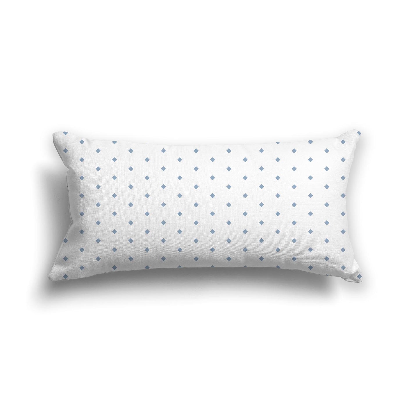 Off-White Cotton Canvas Cushion Covers with Fine Blue Diamonds on Front, CACU-1231-111