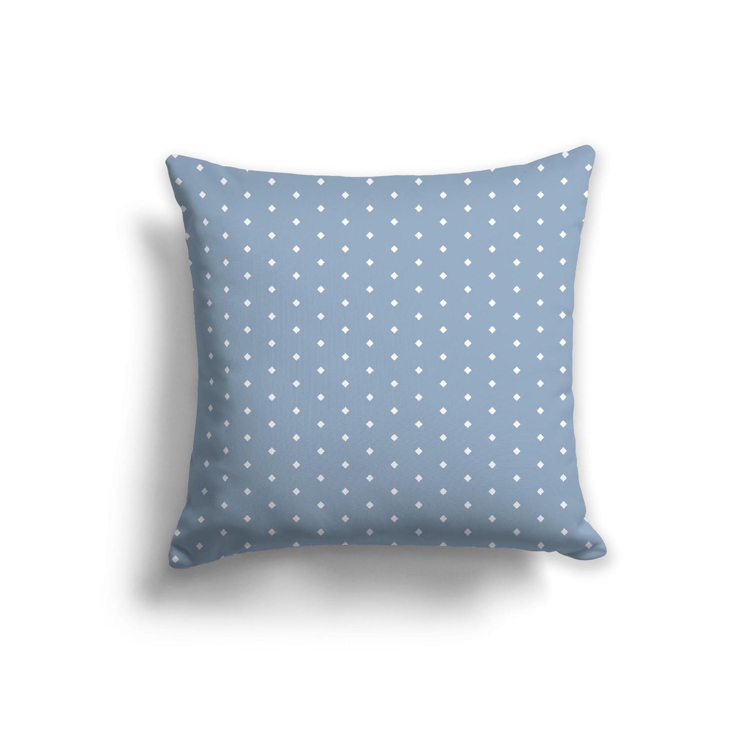 Blue Cotton Canvas Cushion Covers with Fine Off-White Diamonds on Front, CACU-1231-112