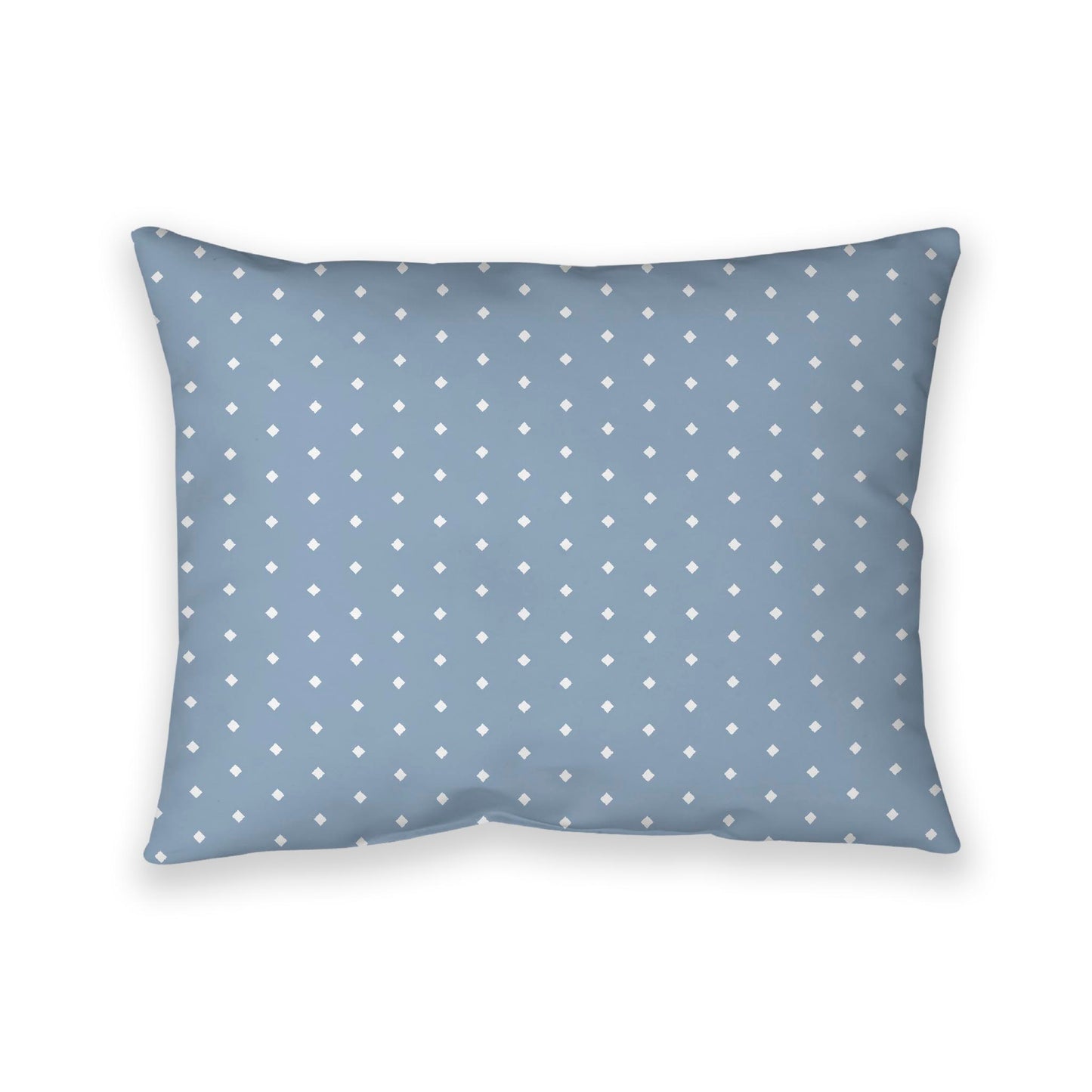Blue Cotton Canvas Cushion Covers with Fine Off-White Diamonds on Front, CACU-1231-112