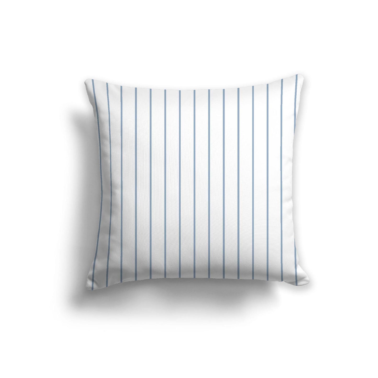 Off-White Cotton Canvas Cushion Covers with Fine Blue Stripes on Front, CACU-1231-151