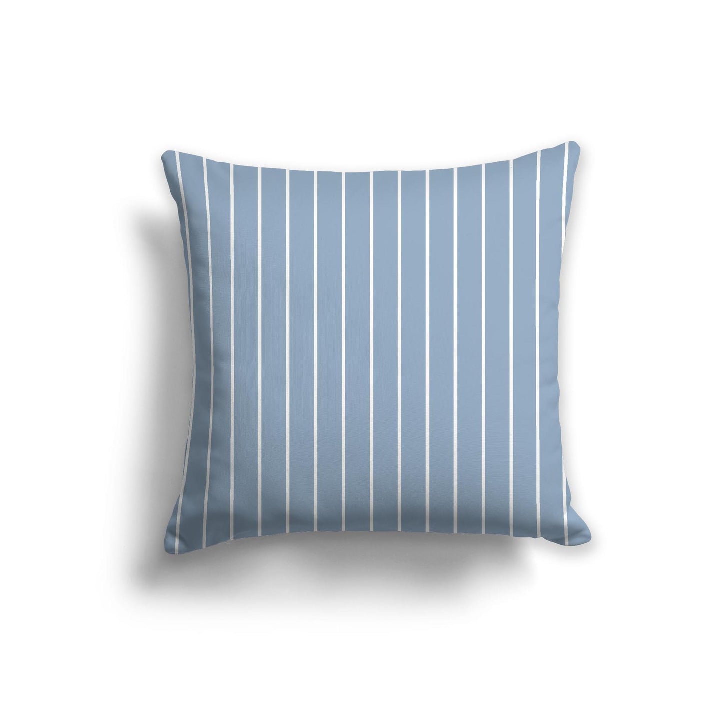 Blue Cotton Canvas Cushion Covers with Fine Off-White Stripes on Front, CACU-1231-152