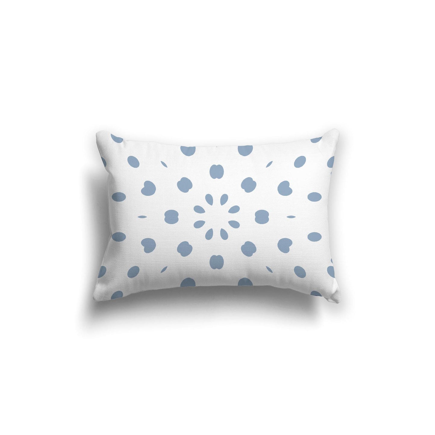 Off-White Cotton Canvas Cushion Covers with Blue Burst Pattern on Front, CACU-1231-231