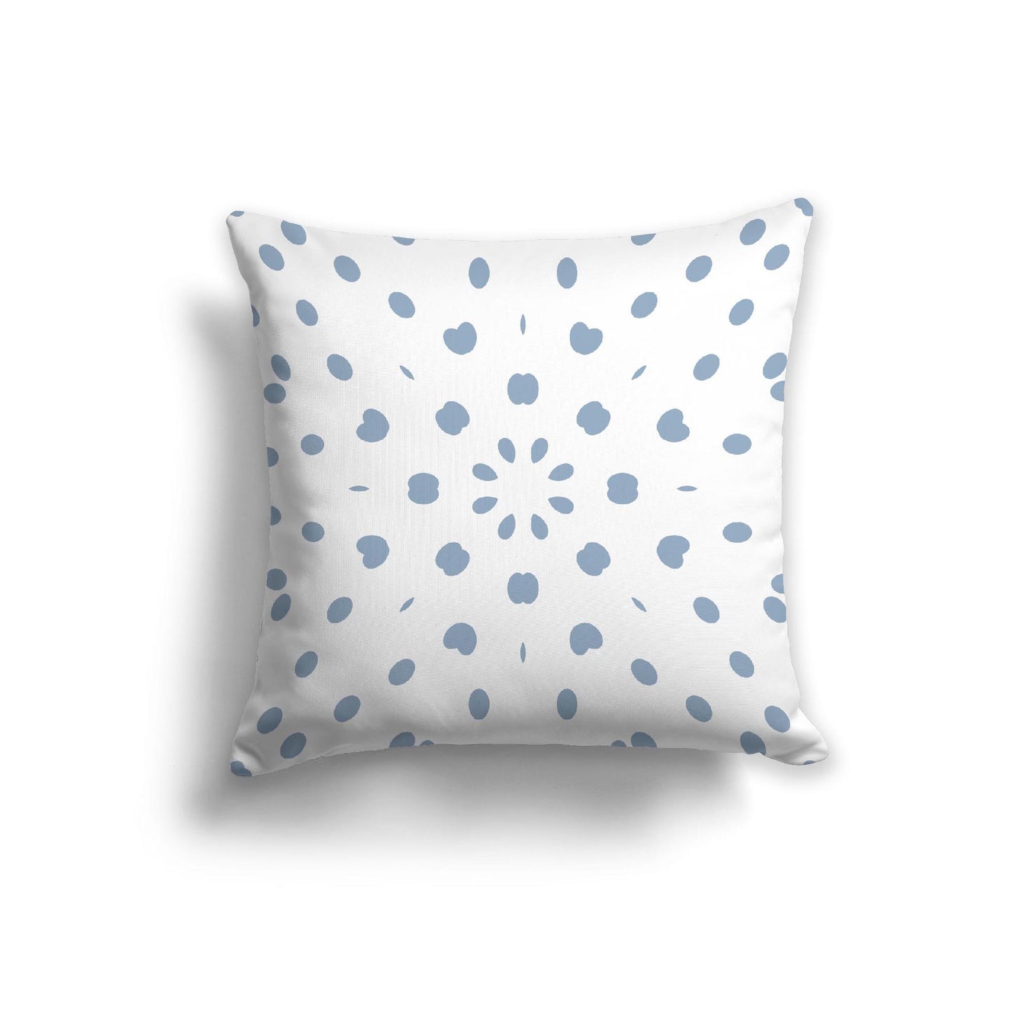 Off-White Cotton Canvas Cushion Covers with Blue Burst Pattern on Front, CACU-1231-231