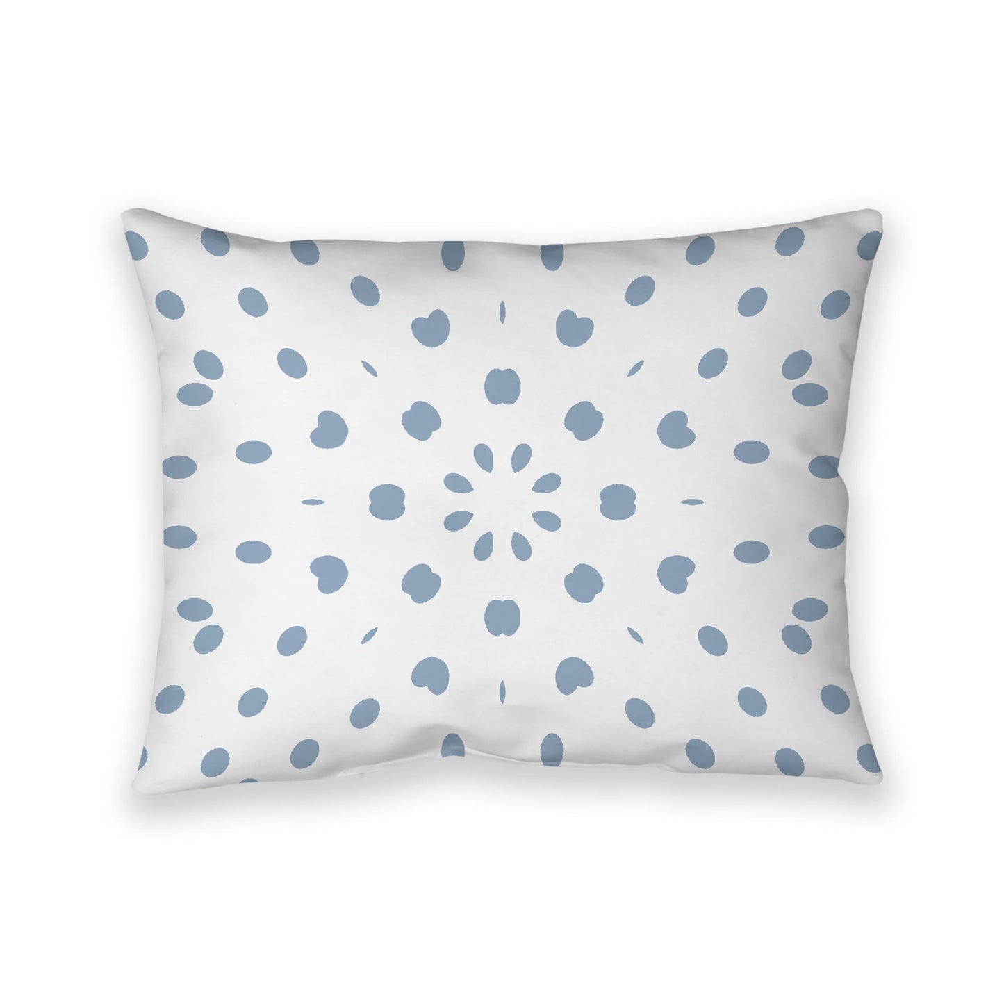 Off-White Cotton Canvas Cushion Covers with Blue Burst Pattern on Front, CACU-1231-231