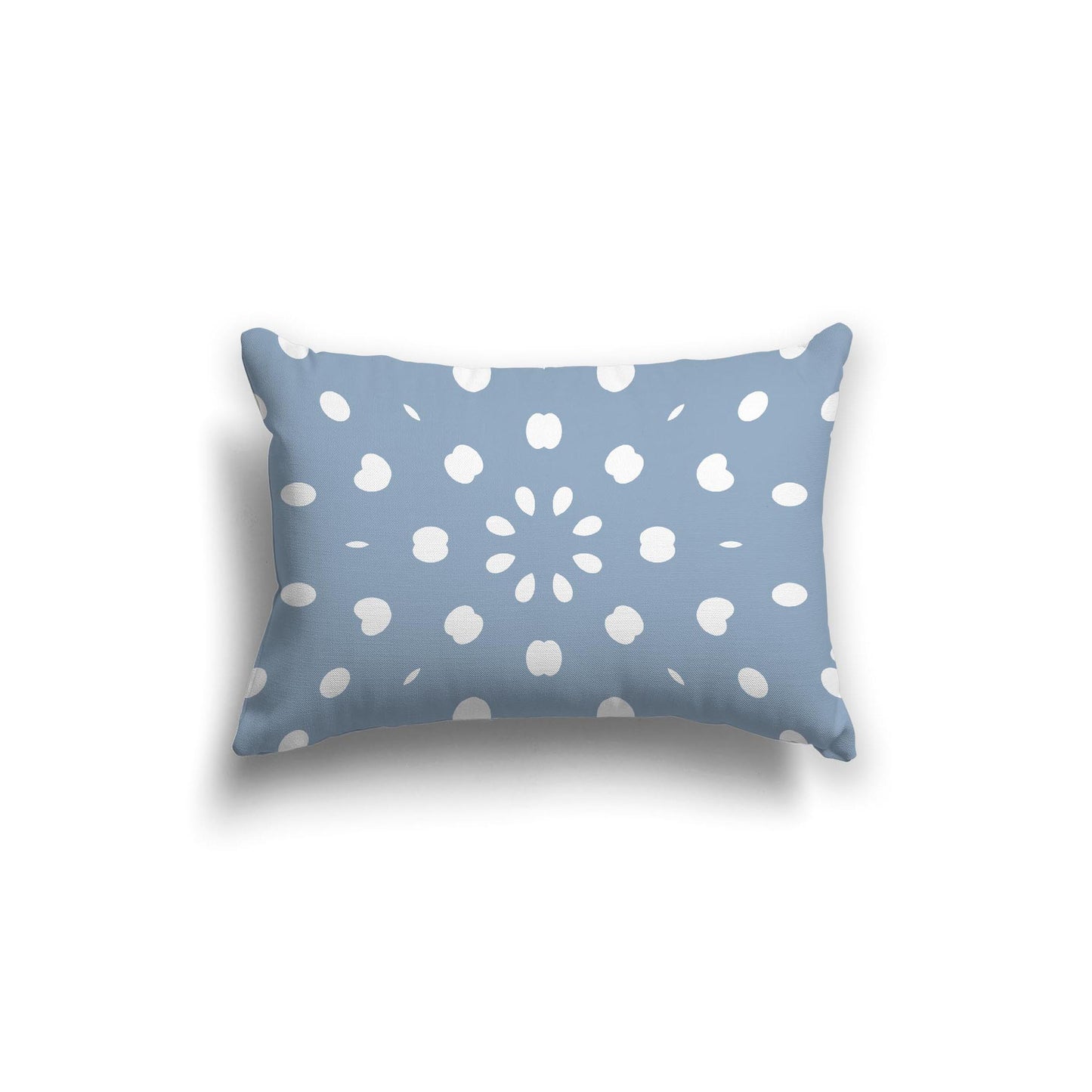 Blue Cotton Canvas Cushion Covers with Off-White Burst Pattern on Front, CACU-1231-232