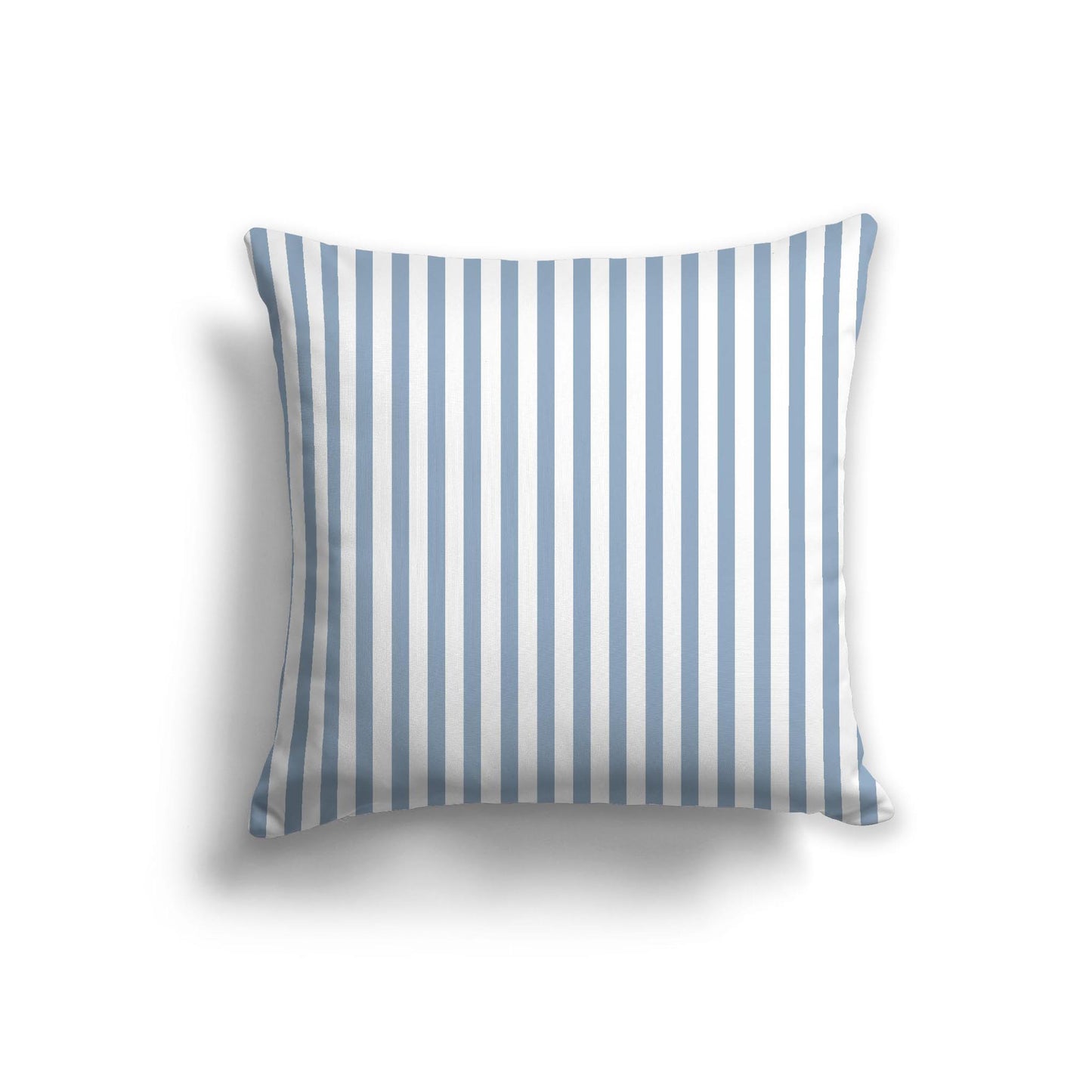 Off-White Cotton Canvas Cushion Covers with Thin Blue Bars on Front, CACU-1231-241