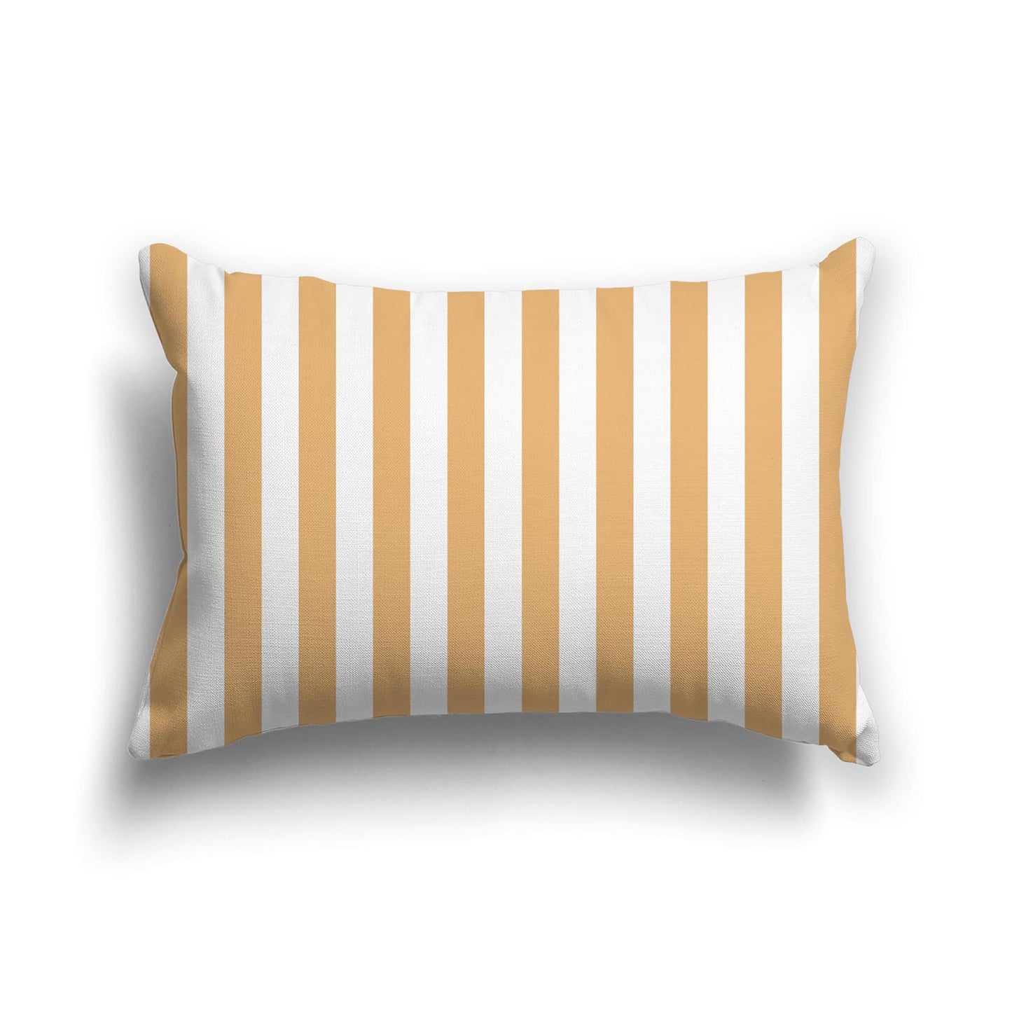Off-White Cotton Canvas Cushion Covers with Orange Bars on Front, CACU-1232-051