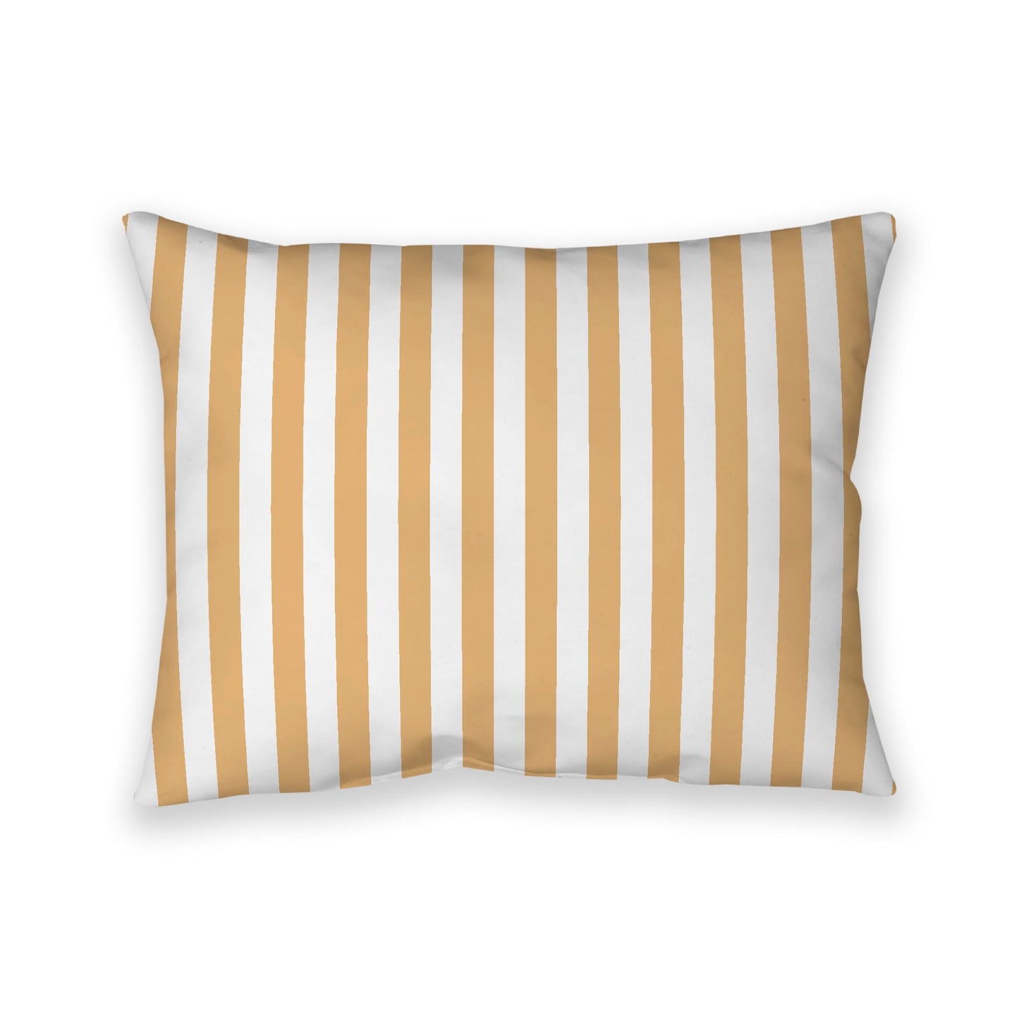 Off-White Cotton Canvas Cushion Covers with Orange Bars on Front, CACU-1232-051