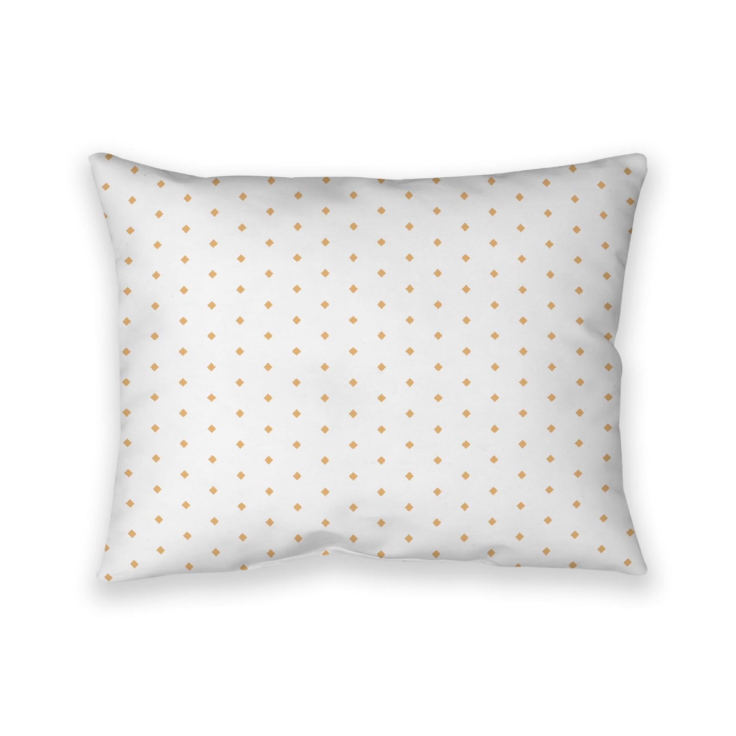 Off-White Cotton Canvas Cushion Covers with Fine Orange Diamonds on Front, CACU-1232-111