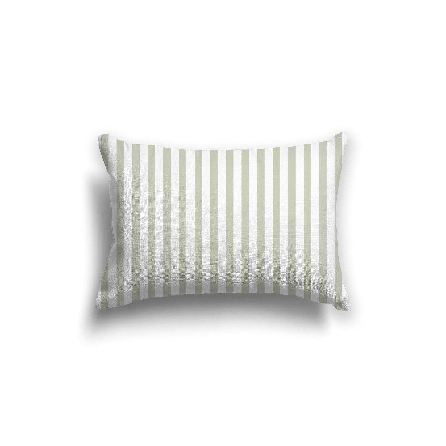 Off-White Cotton Canvas Cushion Covers with Thin Pale Green Bars on Front, CACU-1241-241