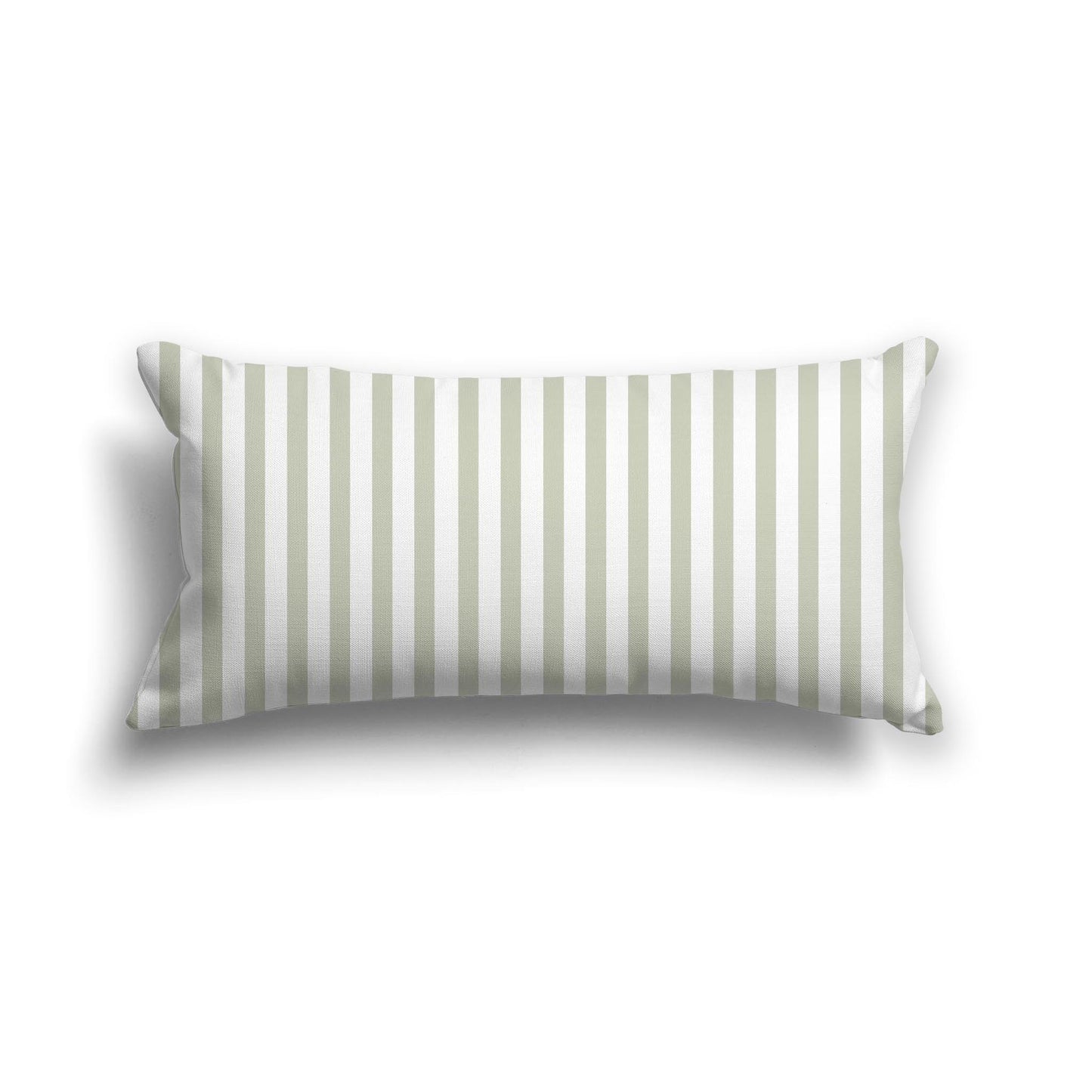 Off-White Cotton Canvas Cushion Covers with Thin Pale Green Bars on Front, CACU-1241-241