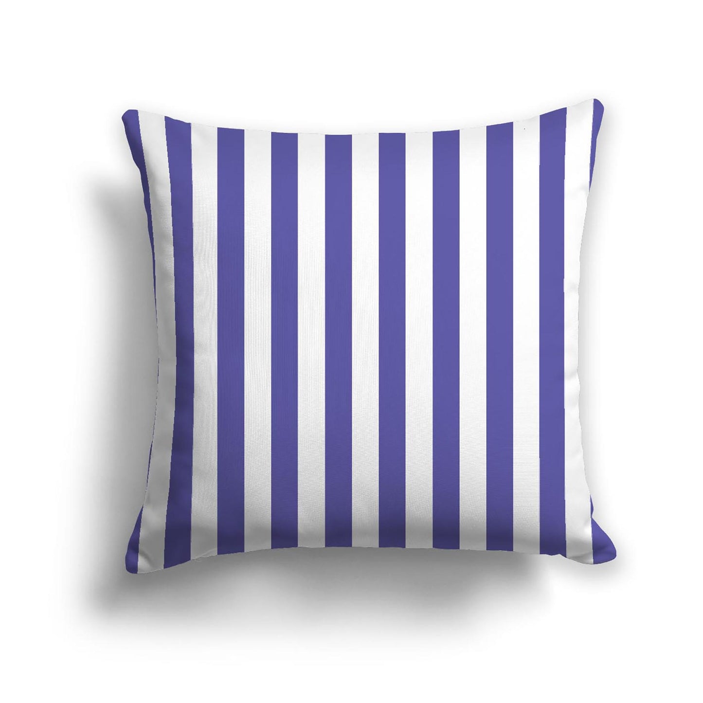 White Spun Polyester Throw Pillow with Purple Bars on Front, USCU-1300-051