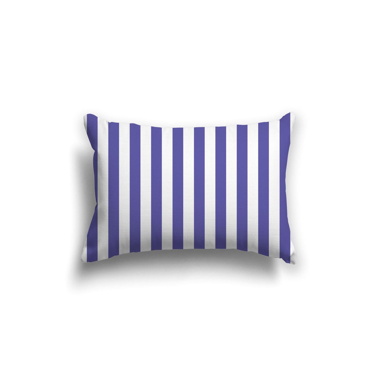 Off-White Cotton Canvas Cushion Covers with Purple Bars on Front, CACU-1300-051