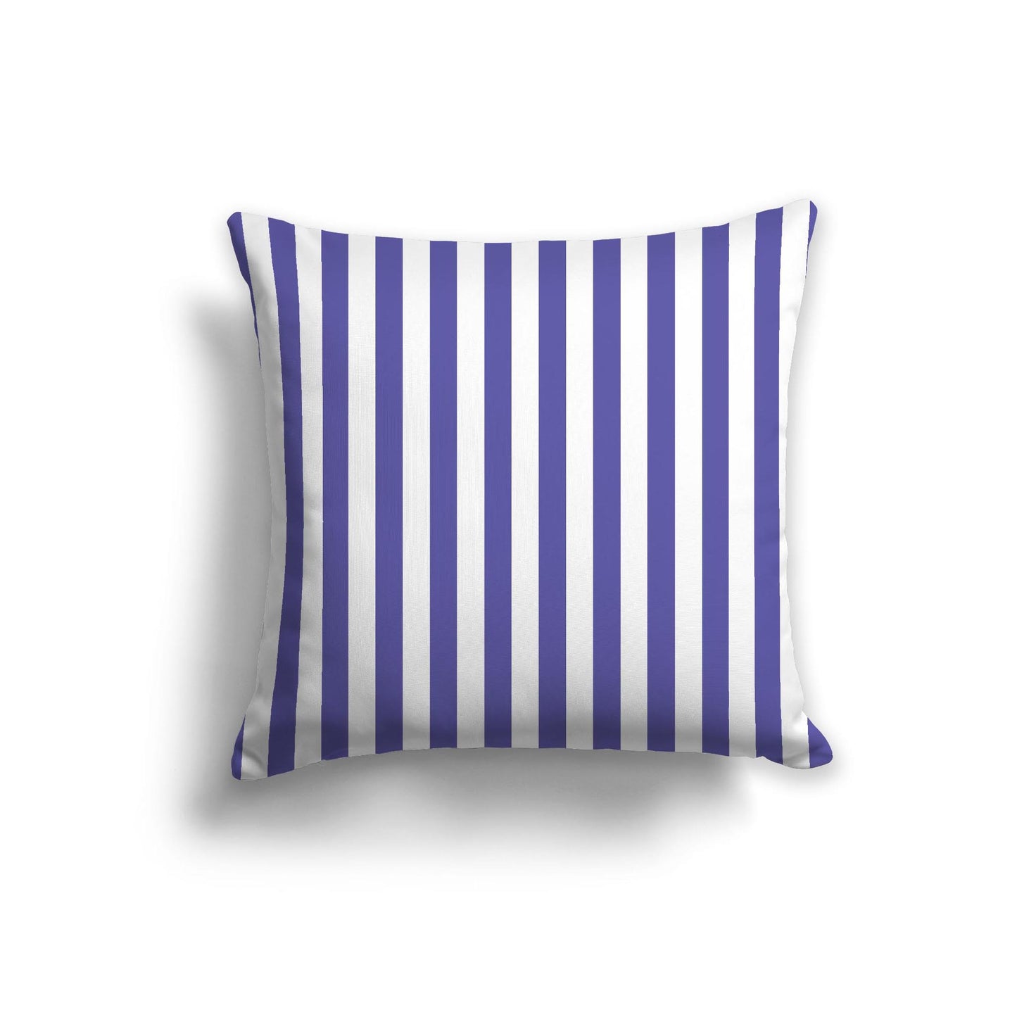 Off-White Cotton Canvas Cushion Covers with Purple Bars on Front, CACU-1300-051