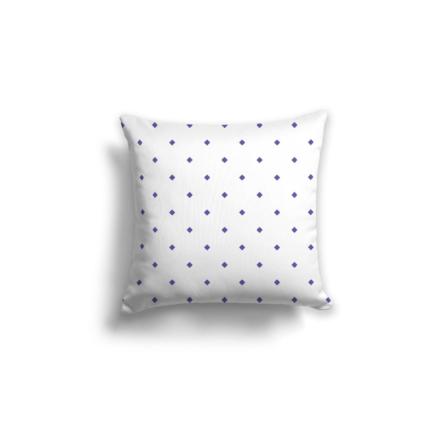 Off-White Cotton Canvas Cushion Covers with Purple Diamonds on Front, CACU-1300-101