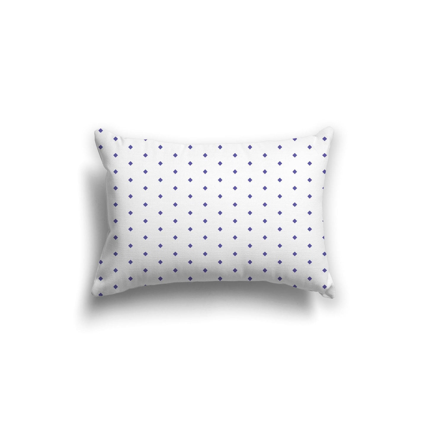 Off-White Cotton Canvas Cushion Covers with Fine Purple Diamonds on Front, CACU-1300-111