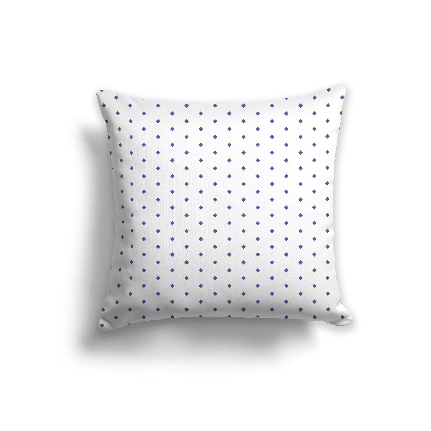 Off-White Cotton Canvas Cushion Covers with Fine Purple Diamonds on Front, CACU-1300-111