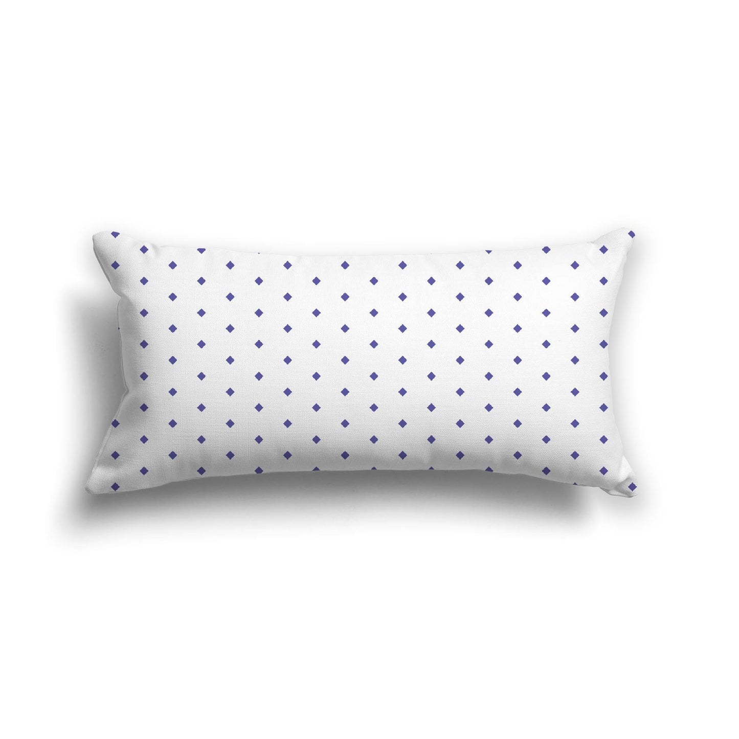 Off-White Cotton Canvas Cushion Covers with Fine Purple Diamonds on Front, CACU-1300-111