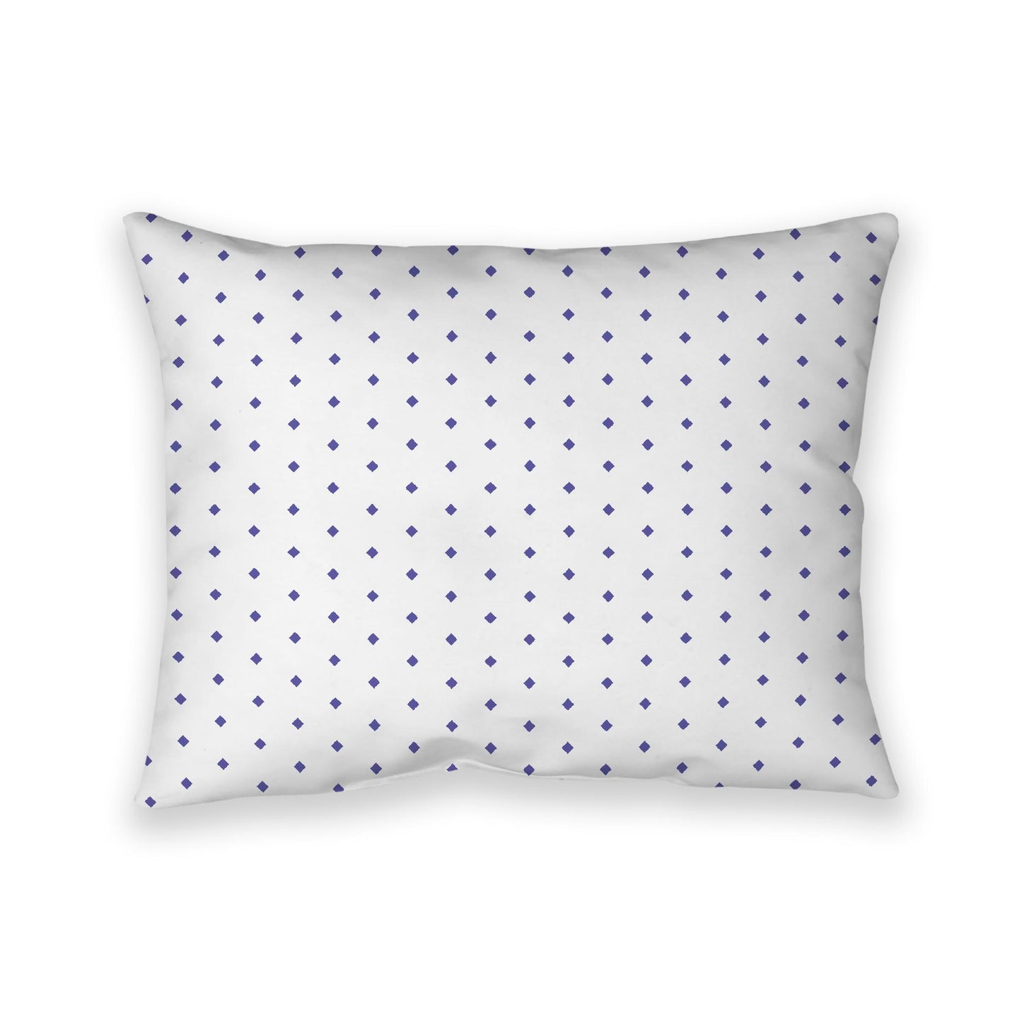Off-White Cotton Canvas Cushion Covers with Fine Purple Diamonds on Front, CACU-1300-111